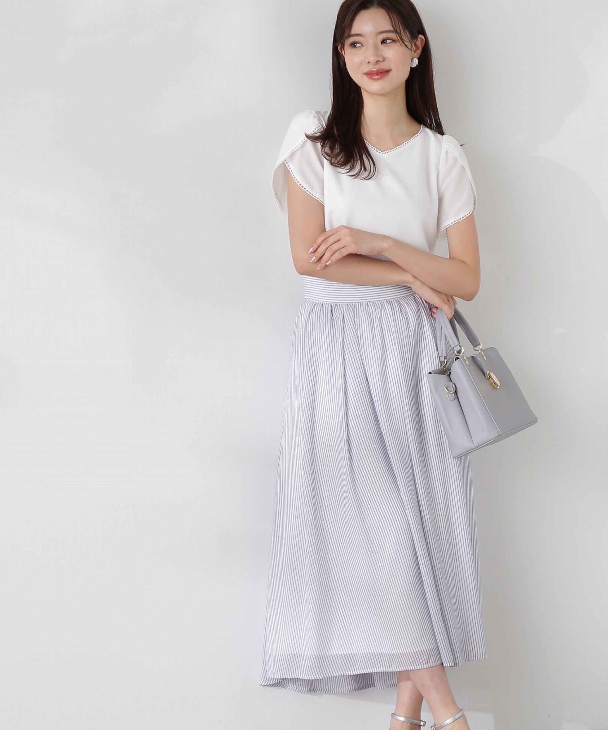 PROPORTION BODY DRESSING「シアーストライプスカート」|スカート|