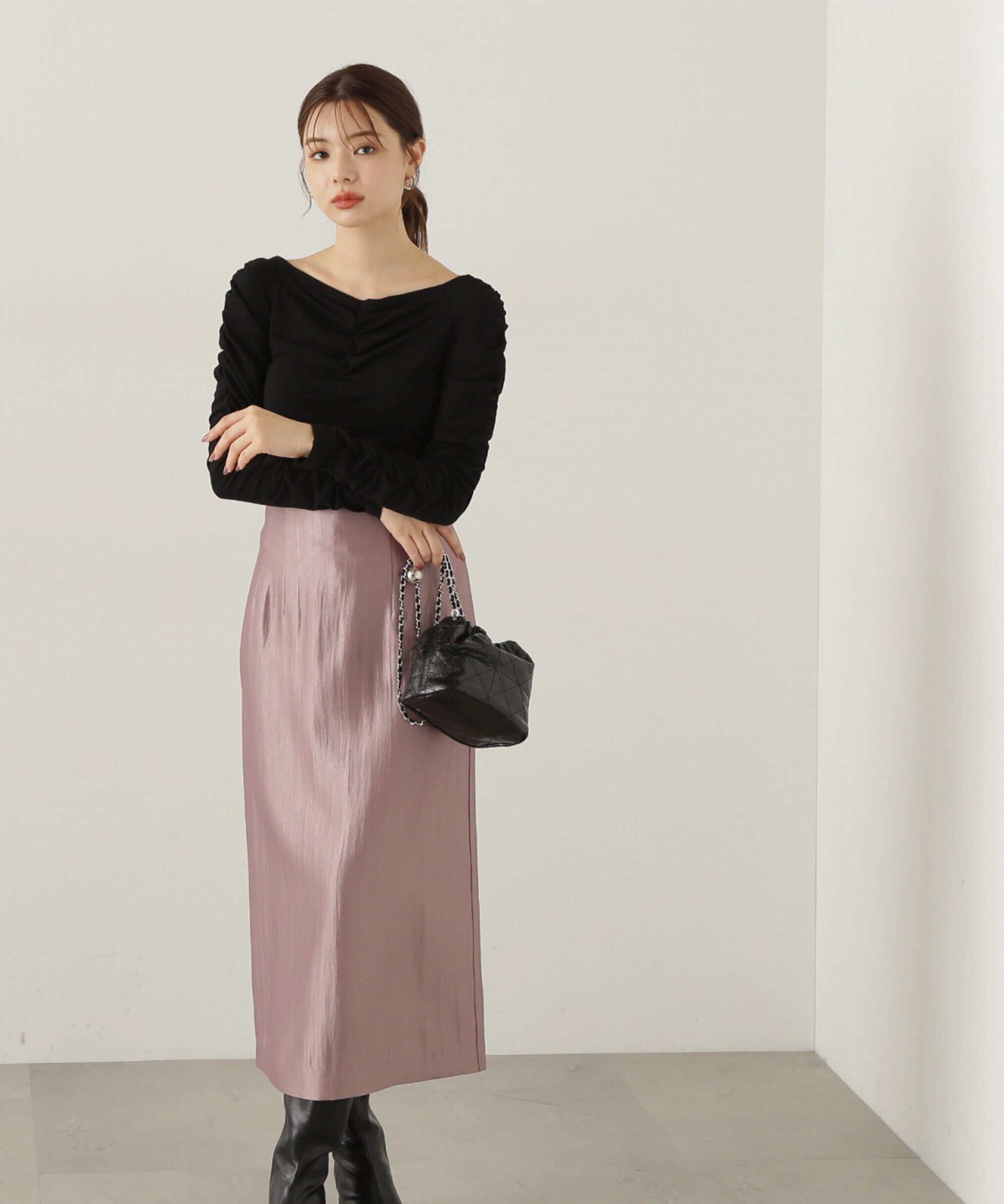 PROPORTION BODY DRESSING「シャーリングロングT」|Tシャツ・カットソー|