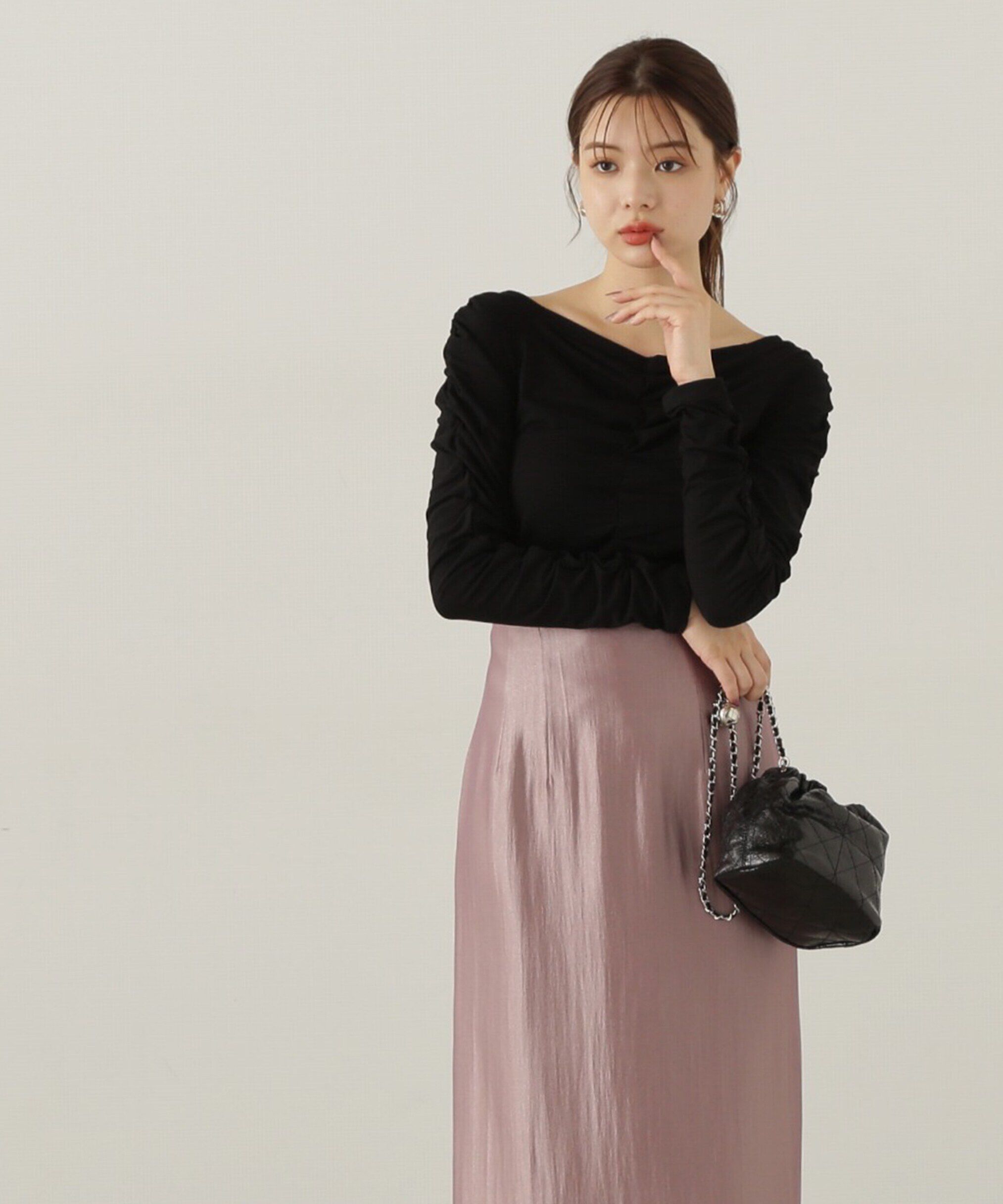 PROPORTION BODY DRESSING「シャーリングロングT」|Tシャツ・カットソー|