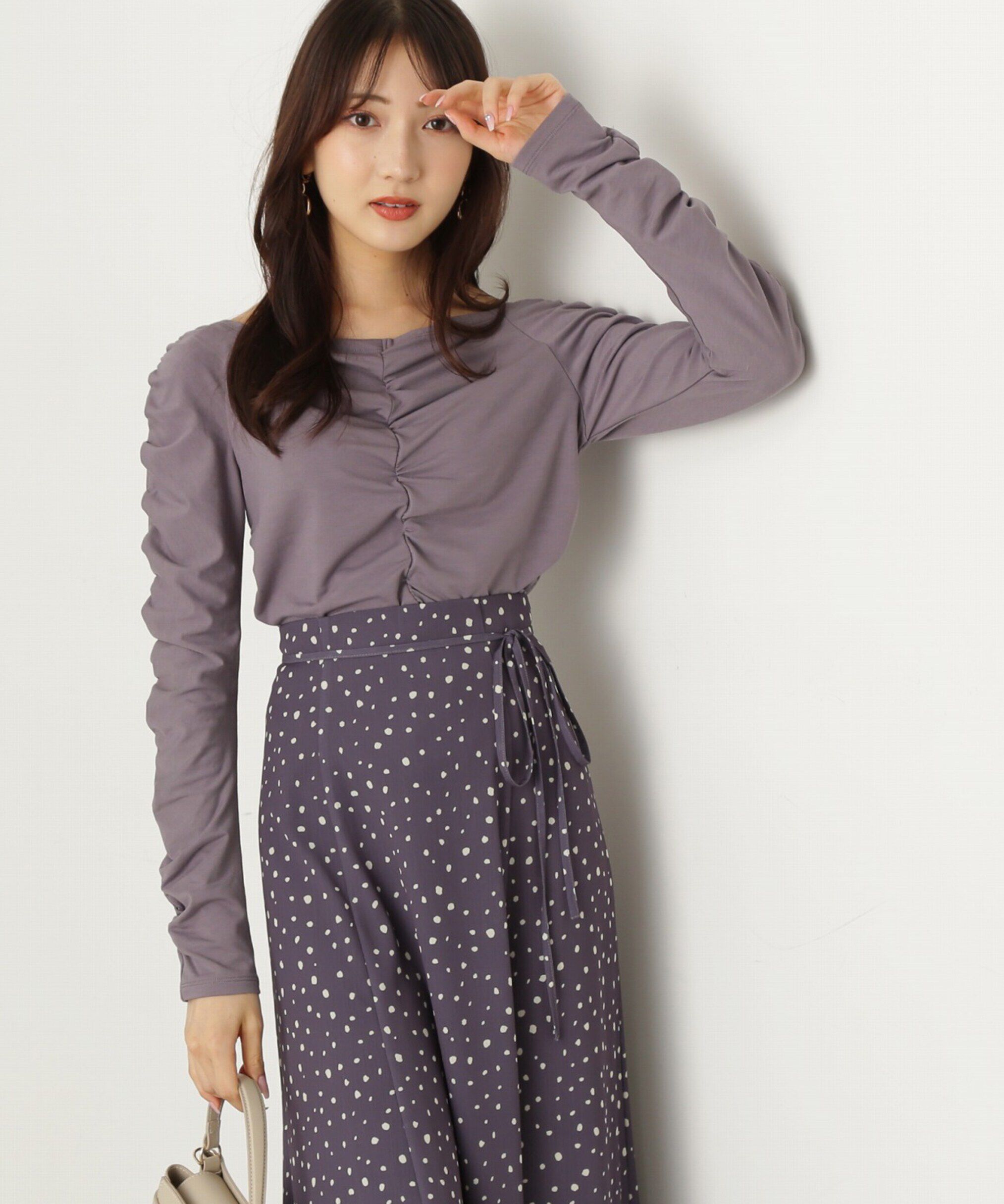 PROPORTION BODY DRESSING「シャーリングロングT」|Tシャツ・カットソー|