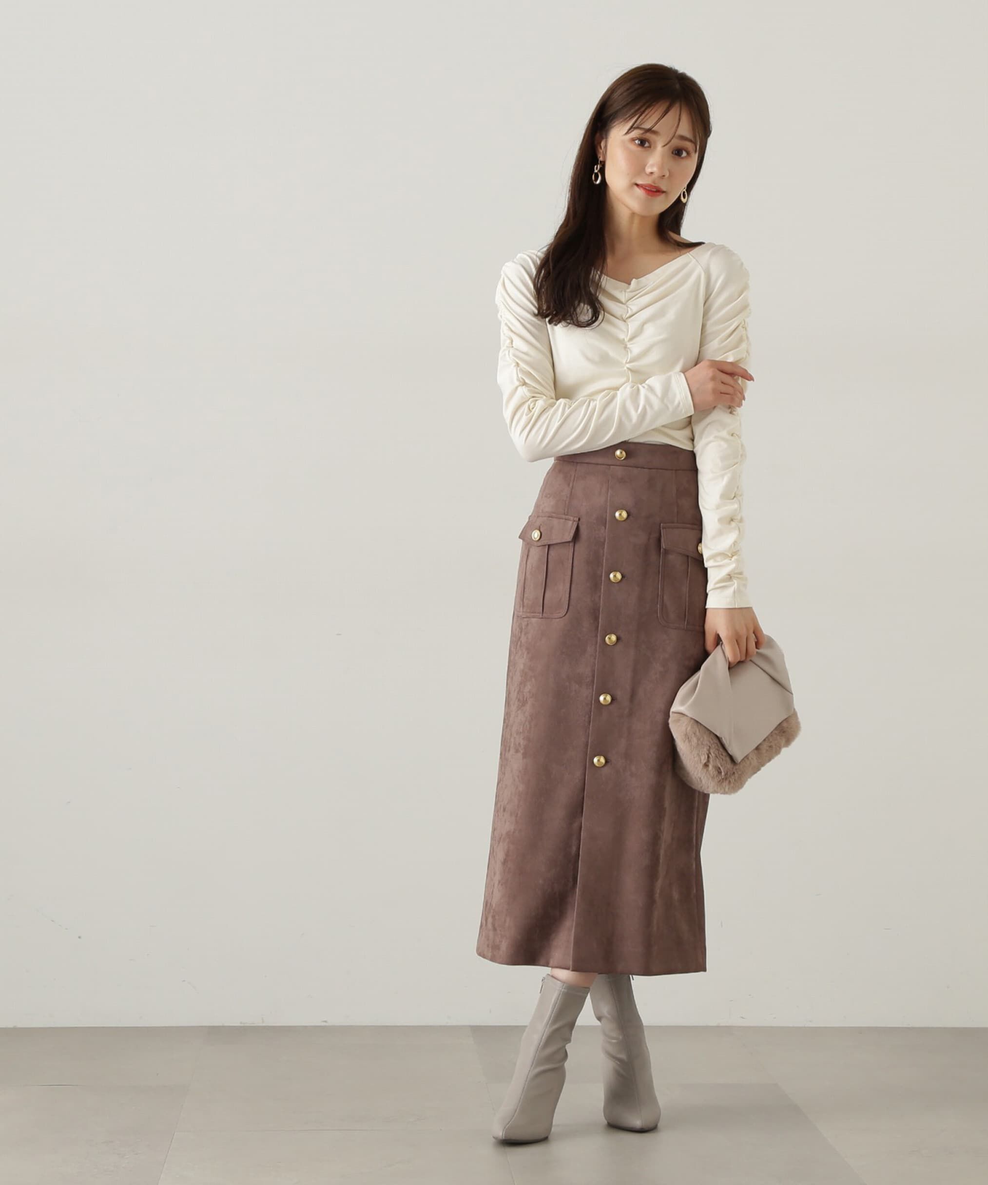 PROPORTION BODY DRESSING「シャーリングロングT」|Tシャツ・カットソー|