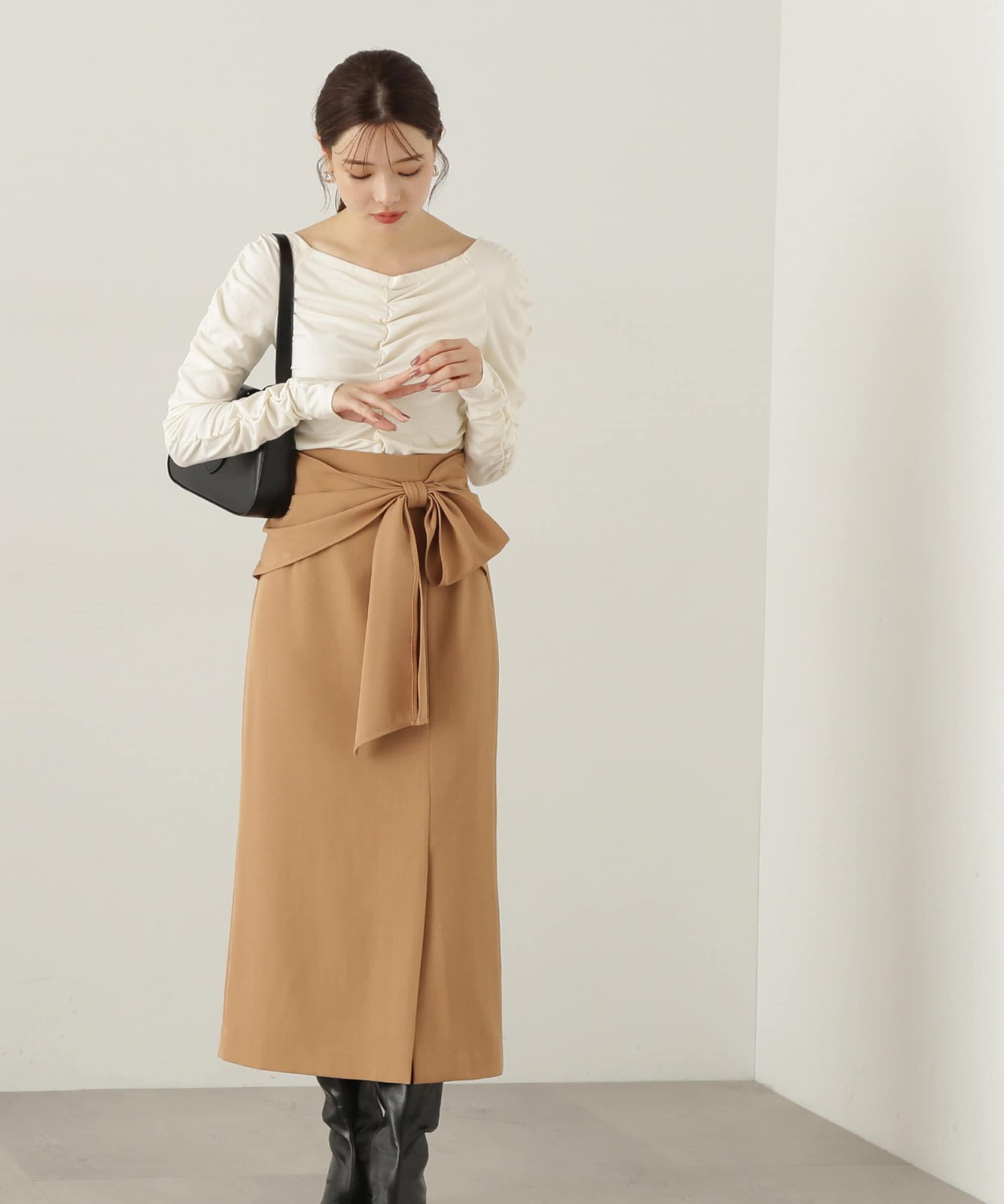 PROPORTION BODY DRESSING「シャーリングロングT」|Tシャツ・カットソー|