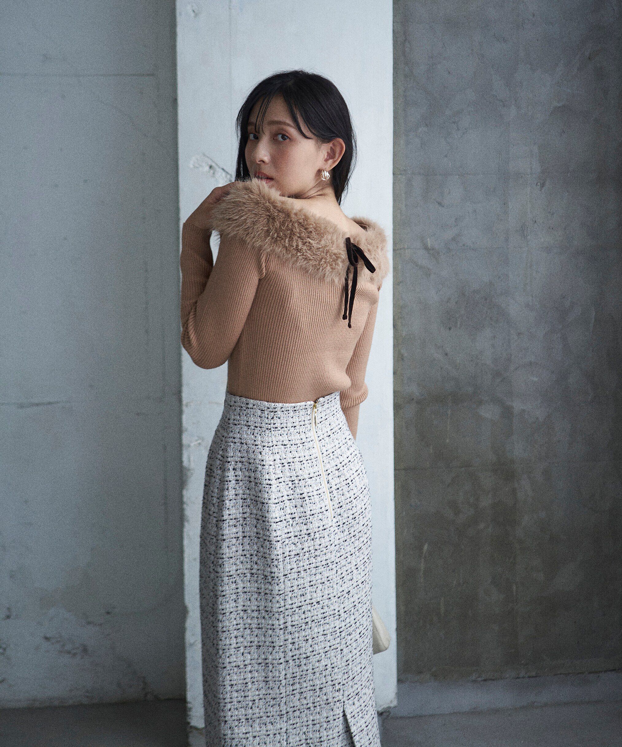 PROPORTION BODY DRESSING「ミックスツイードタイトスカート　24AW」|スカート|