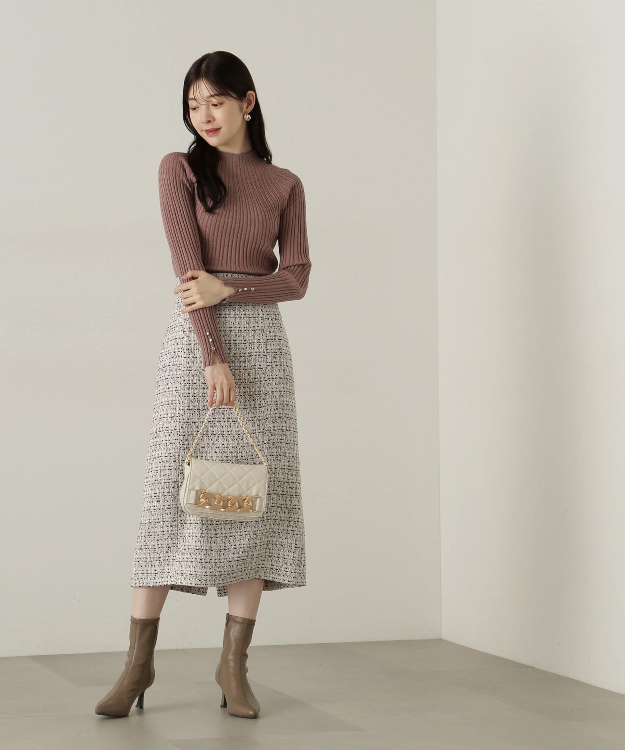 PROPORTION BODY DRESSING「ミックスツイードタイトスカート　24AW」|スカート|