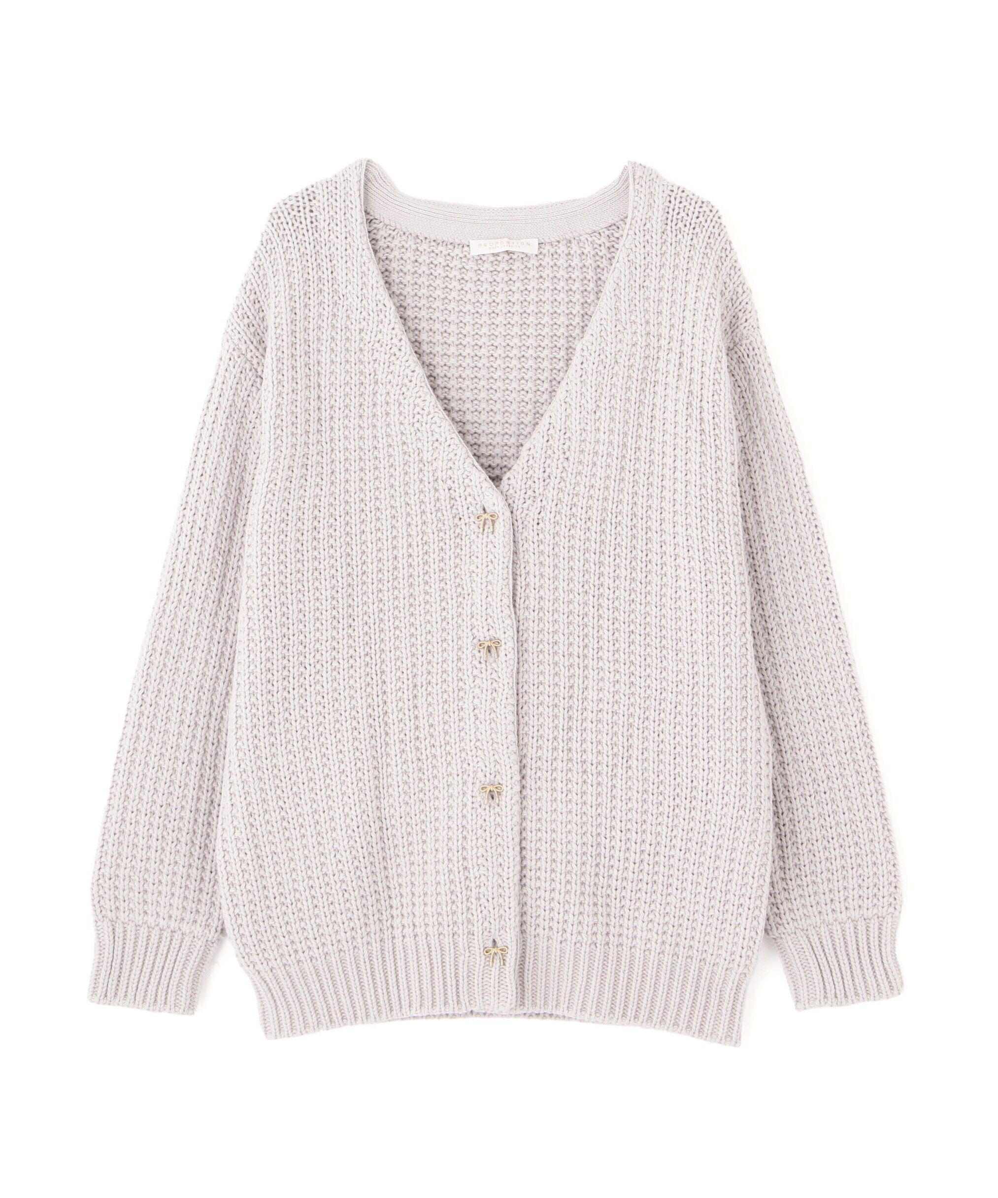 PROPORTION BODY DRESSING「透かし編みミドルカーディガン」|カーディガン|