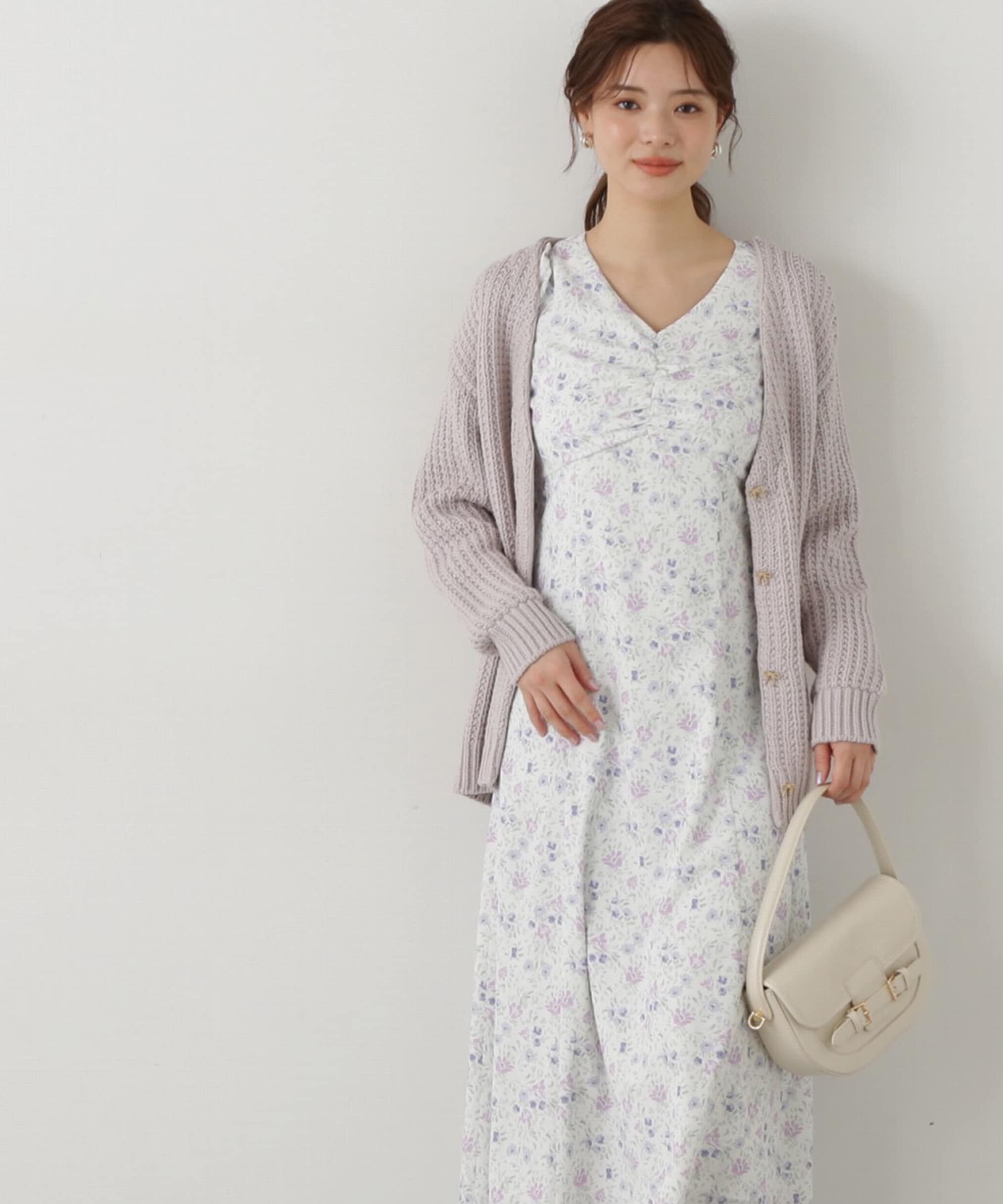 PROPORTION BODY DRESSING「透かし編みミドルカーディガン」|カーディガン|