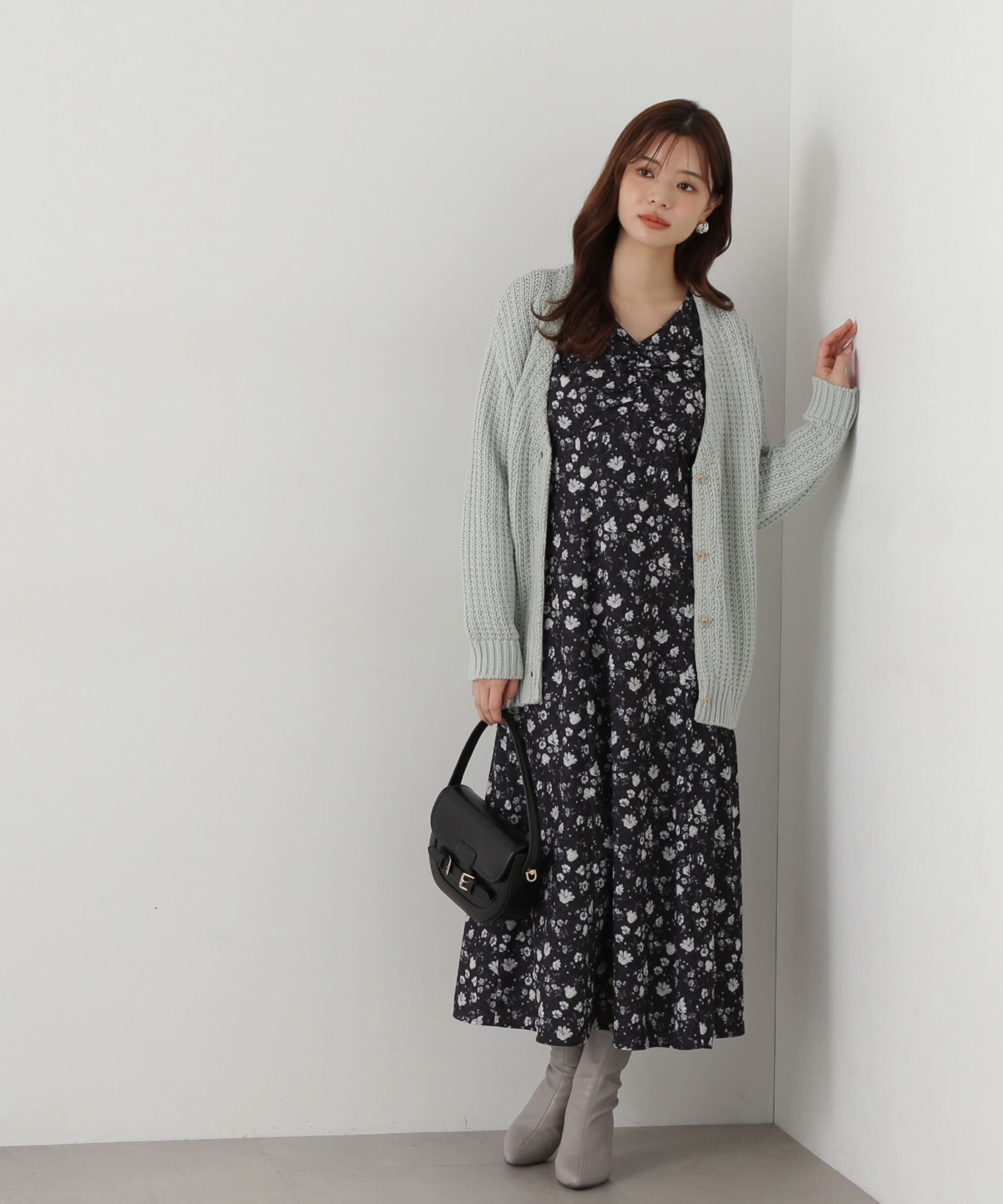 PROPORTION BODY DRESSING「透かし編みミドルカーディガン」|カーディガン|