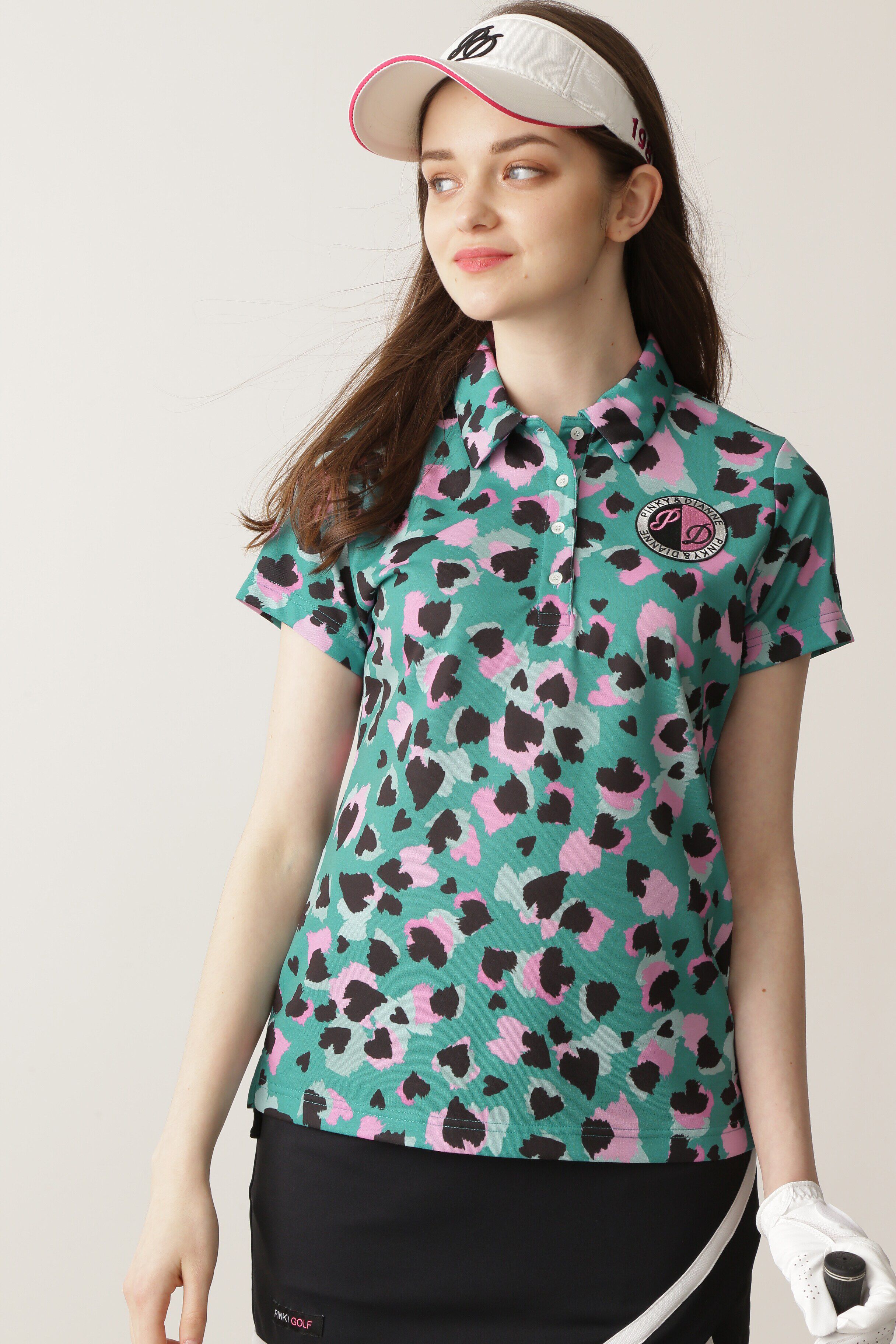  「[PINKY GOLF]アニマルプリントポロシャツ」|Tシャツ・カットソー|