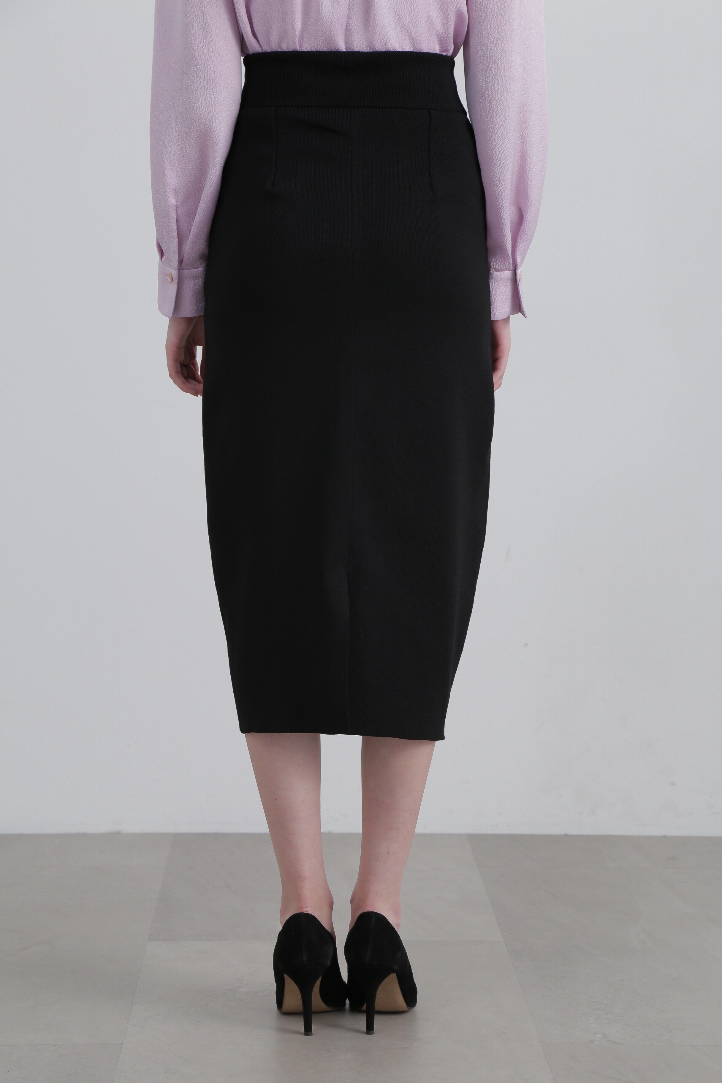  「◆カーブウエストニットタイトスカート」|スカート|