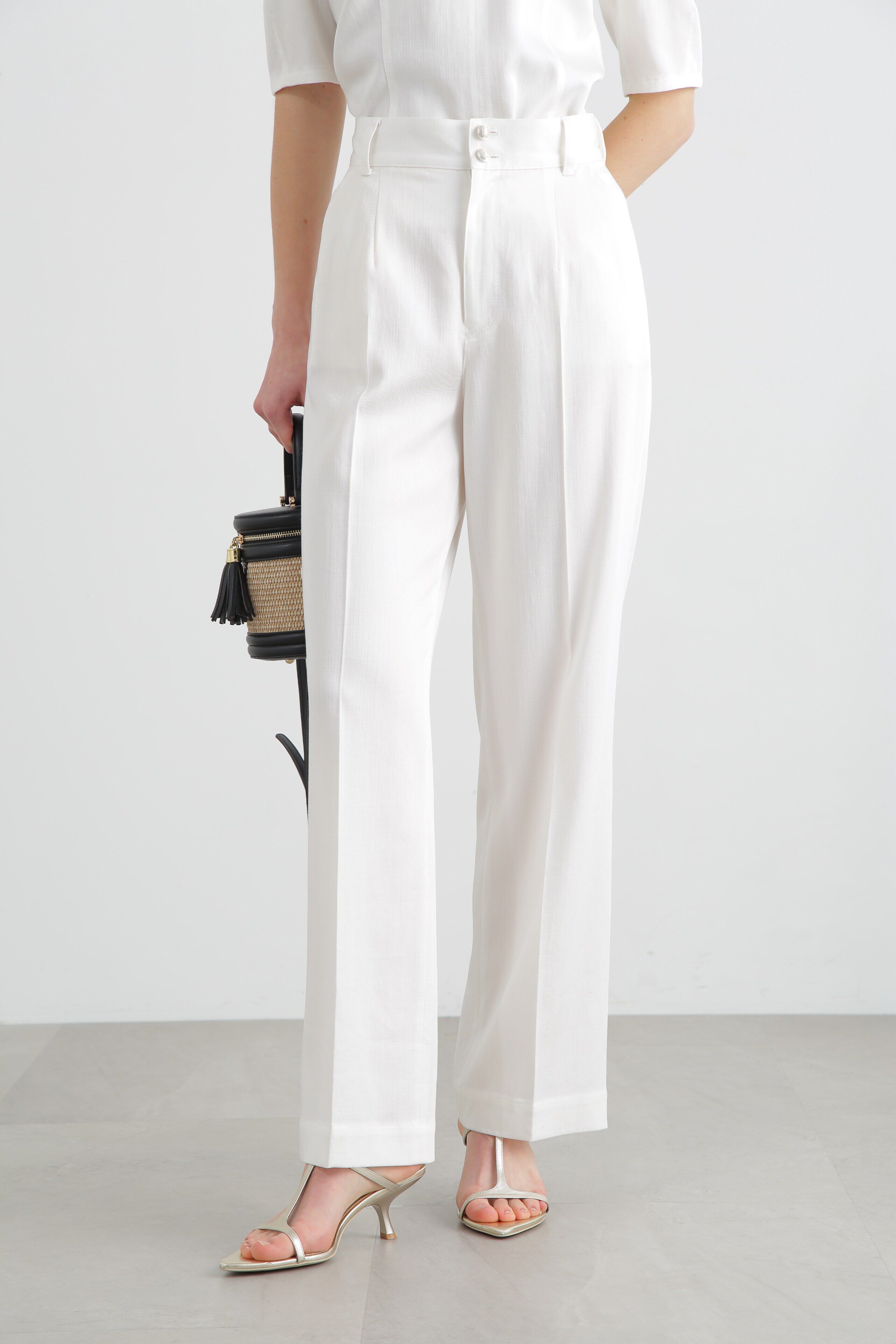  「◆センターシームデニムパンツ」|その他|ホワイト