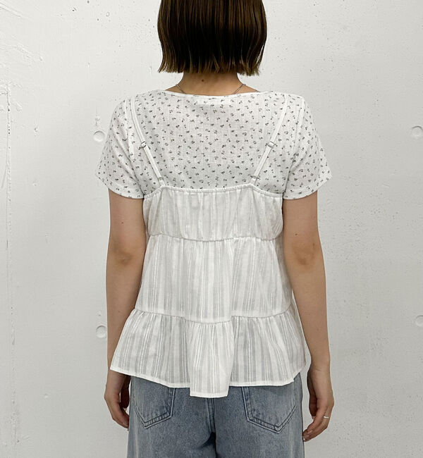 archives「花柄針抜きカットＴＯＰＳ&times;からみ刺繍フレアキャミＳＥＴ」|カーディガン|