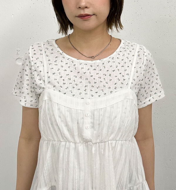 archives「花柄針抜きカットＴＯＰＳ&times;からみ刺繍フレアキャミＳＥＴ」|カーディガン|