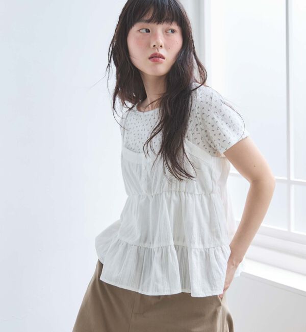 archives「花柄針抜きカットＴＯＰＳ&times;からみ刺繍フレアキャミＳＥＴ」|カーディガン|