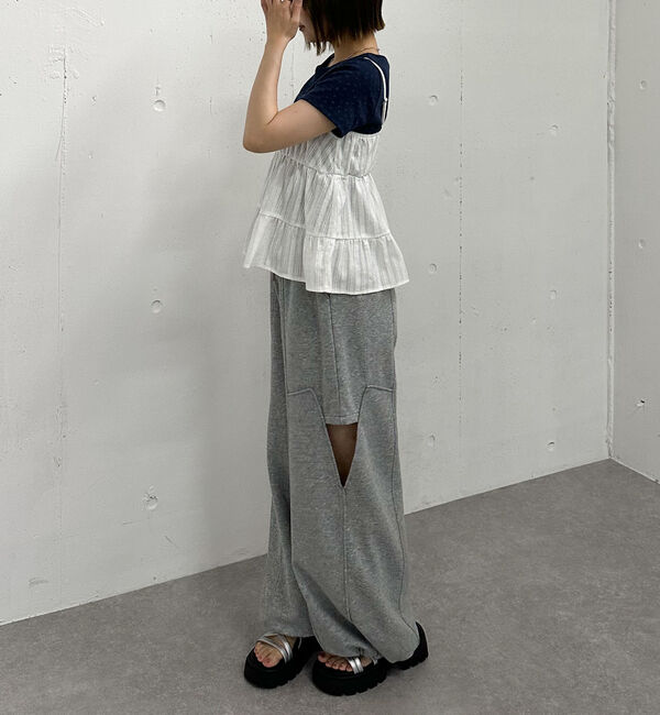 archives「花柄針抜きカットＴＯＰＳ&times;からみ刺繍フレアキャミＳＥＴ」|カーディガン|