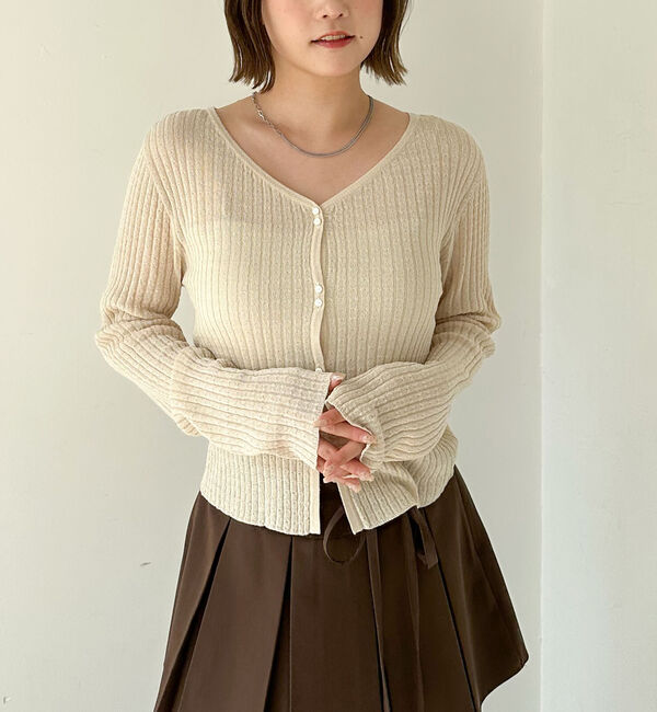 archives「ハリヌキリブシアーニットカーディガン」|カーディガン|