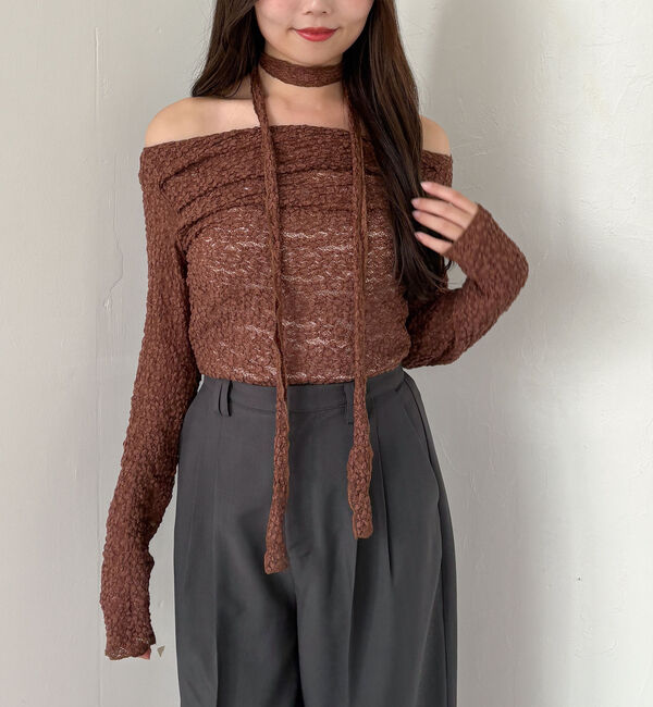 archives「タックドレープレースＴＯＰＳ」|Tシャツ・カットソー|MOCHA