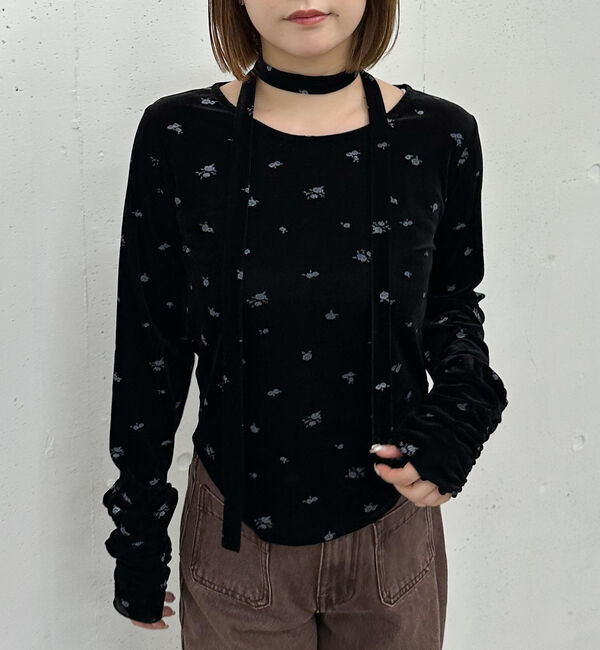 archives「花柄シアーベロアＴＯＰＳ」|Tシャツ・カットソー|