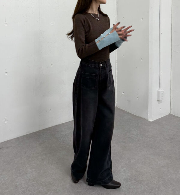 archives「バイカラーフレアスリーブニット」|ニット・セーター|