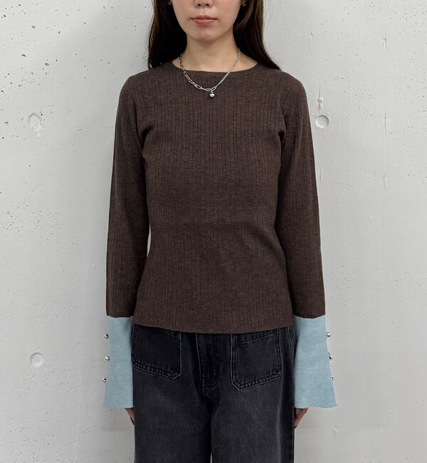 archives「バイカラーフレアスリーブニット」|ニット・セーター|