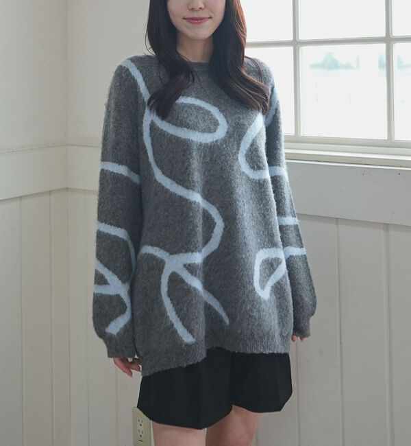 archives「ニュアンスＪＱミドルニットプルオーバー」|ニット・セーター|CHARCOAL GRAY