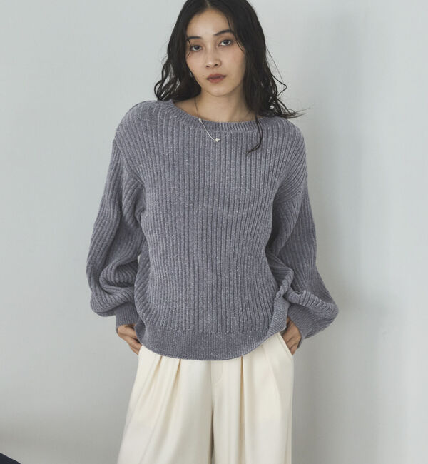 Doux archives「ラメモールヤーンニット」|ニット・セーター|