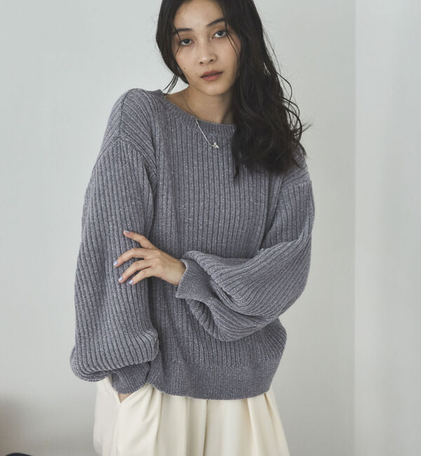 Doux archives「ラメモールヤーンニット」|ニット・セーター|
