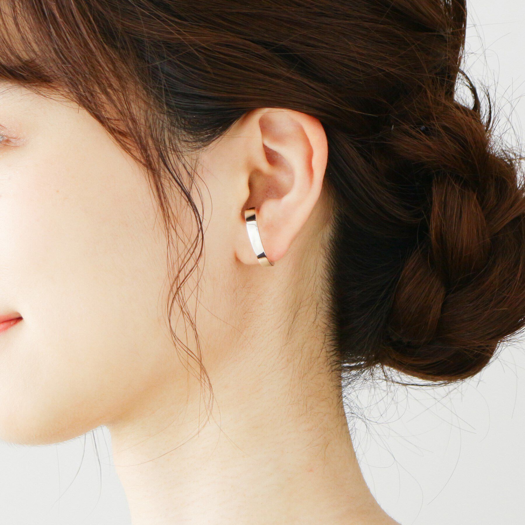 COCOSHNIK「シルバー テーパード イヤーカフリング」|イヤリング|