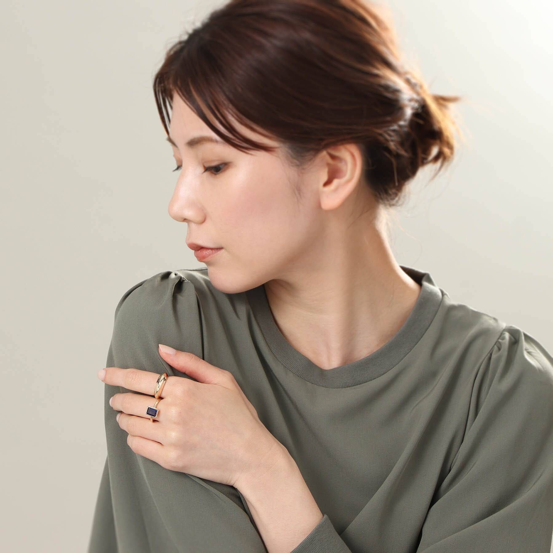 COCOSHNIK「K10アイオライト コーナーカット リング」|リング|