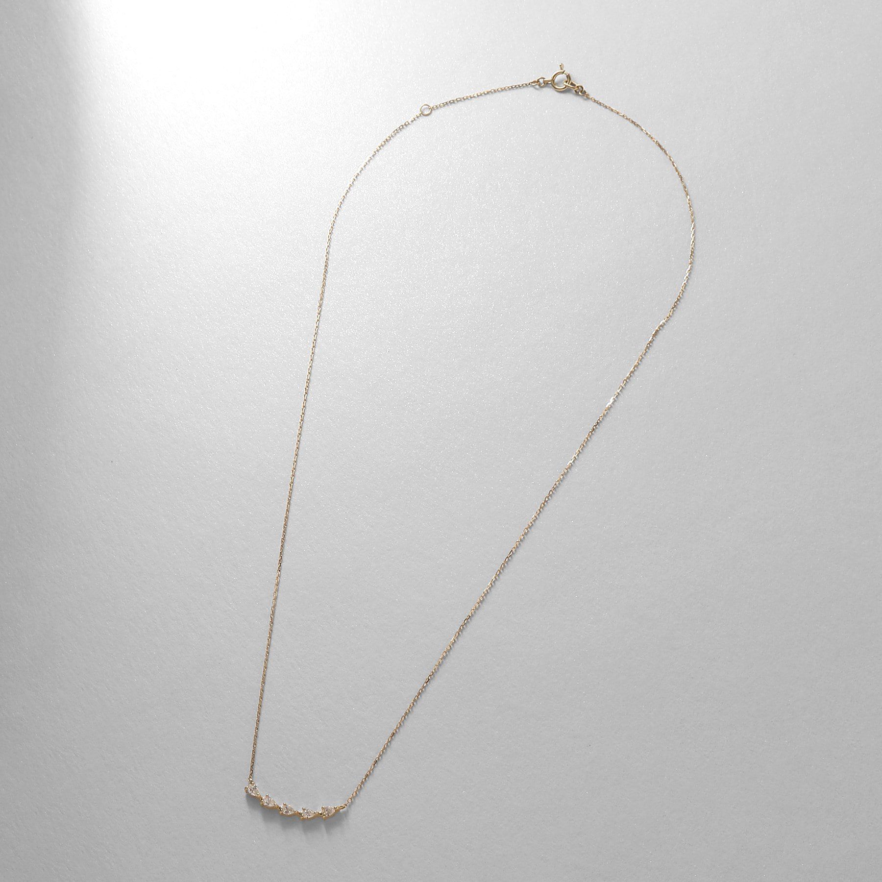 COCOSHNIK「K18ダイヤモンド ペアシェイプアーチ ネックレス」|ネックレス|