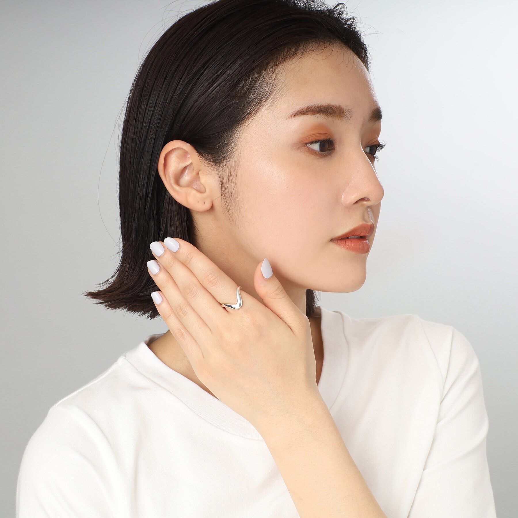 COCOSHNIK ONKITSCH「シルバー ニュアンスリング ドリップ」|リング|