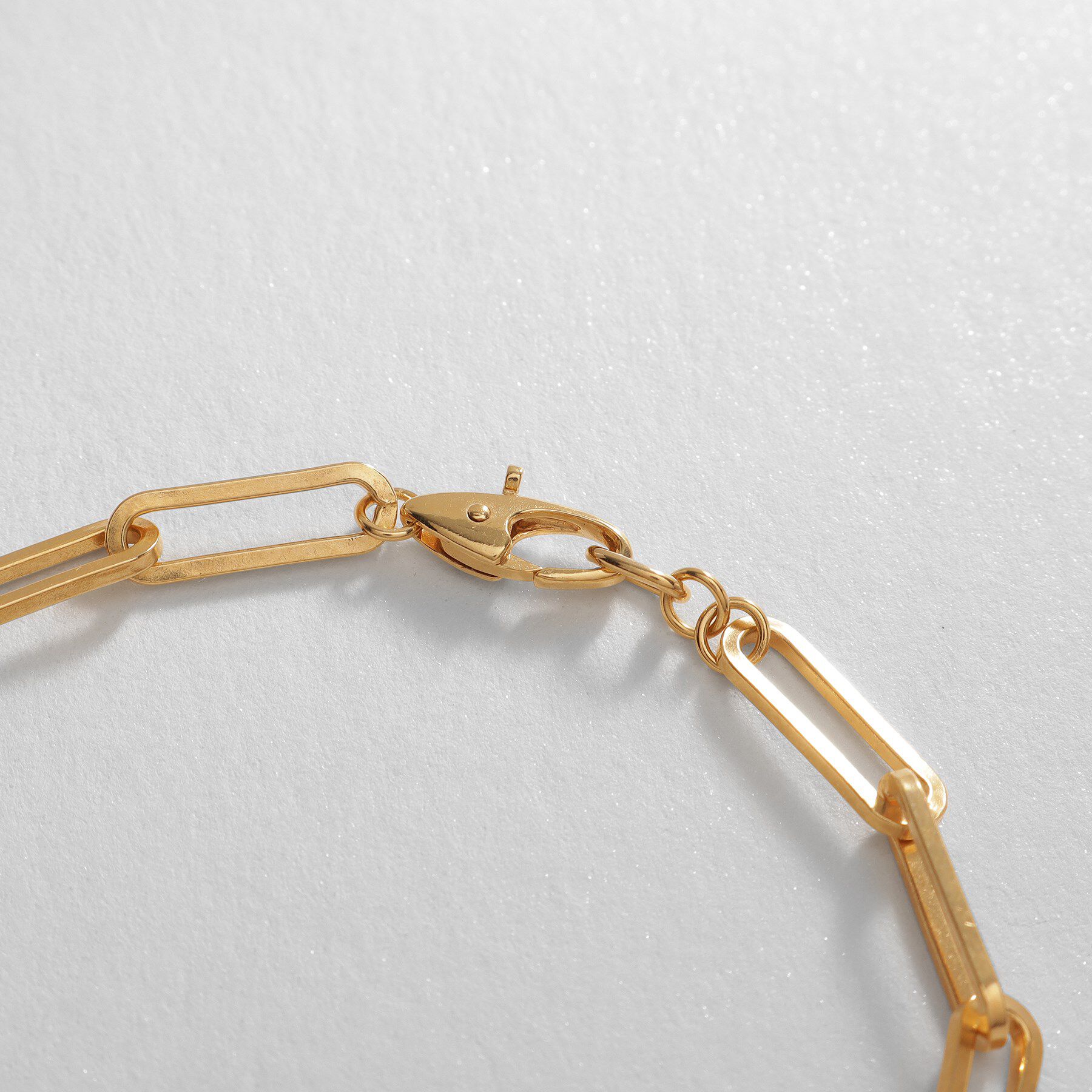 COCOSHNIK ONKITSCH「シルバー デザインチェーン フラットケーブルブレスレット（17㎝） GP」|ブレスレット・バングル|