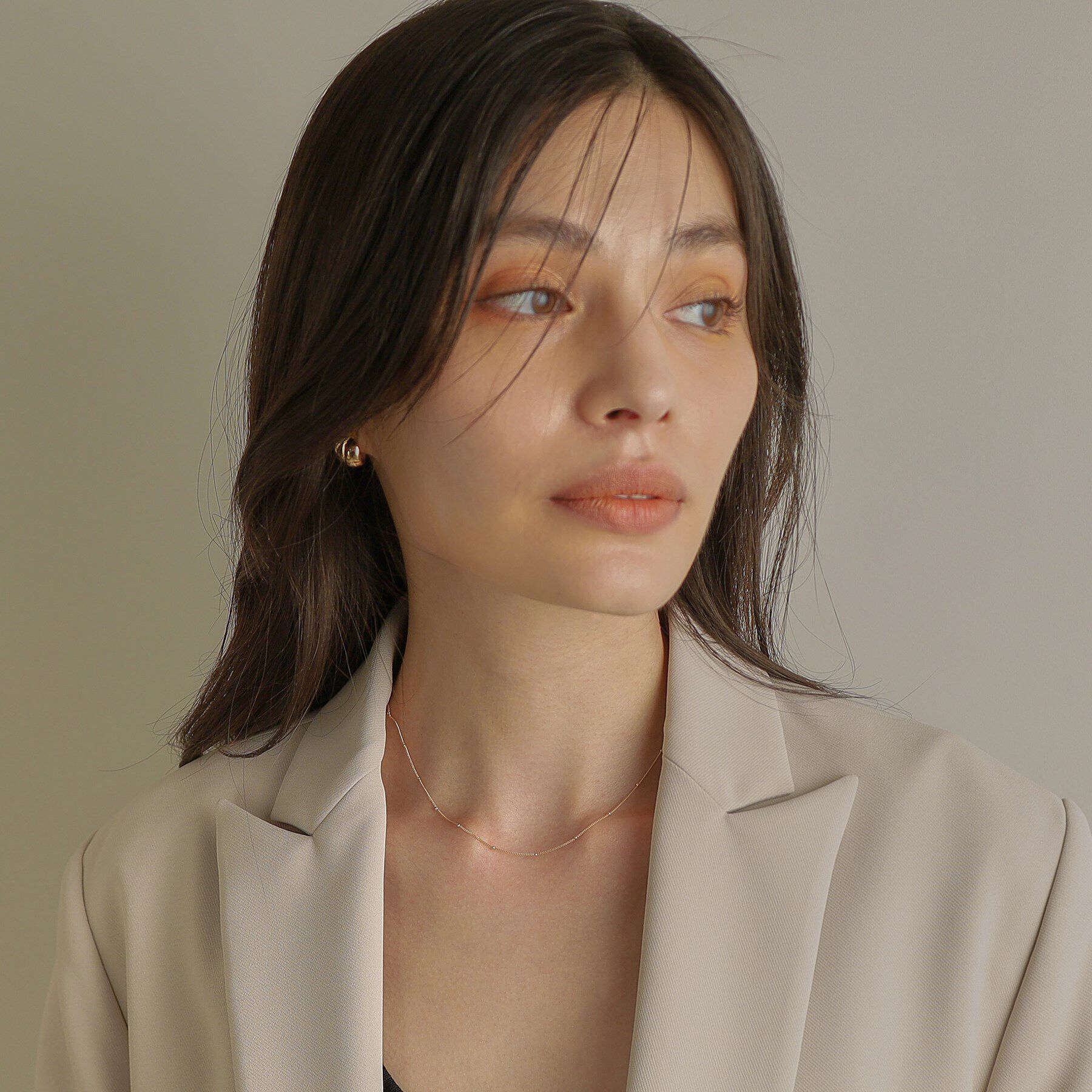 COCOSHNIK「K10スタッズキヘイチェーン ネックレス」|ネックレス|