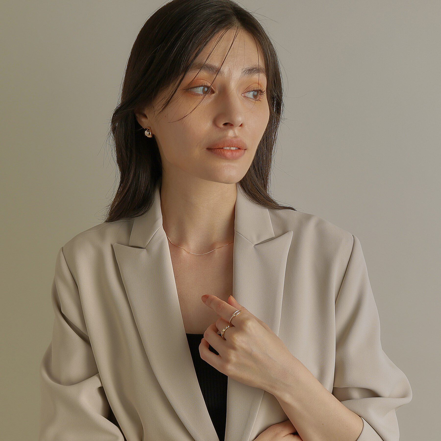 COCOSHNIK「K10スタッズキヘイチェーン ネックレス」|ネックレス|