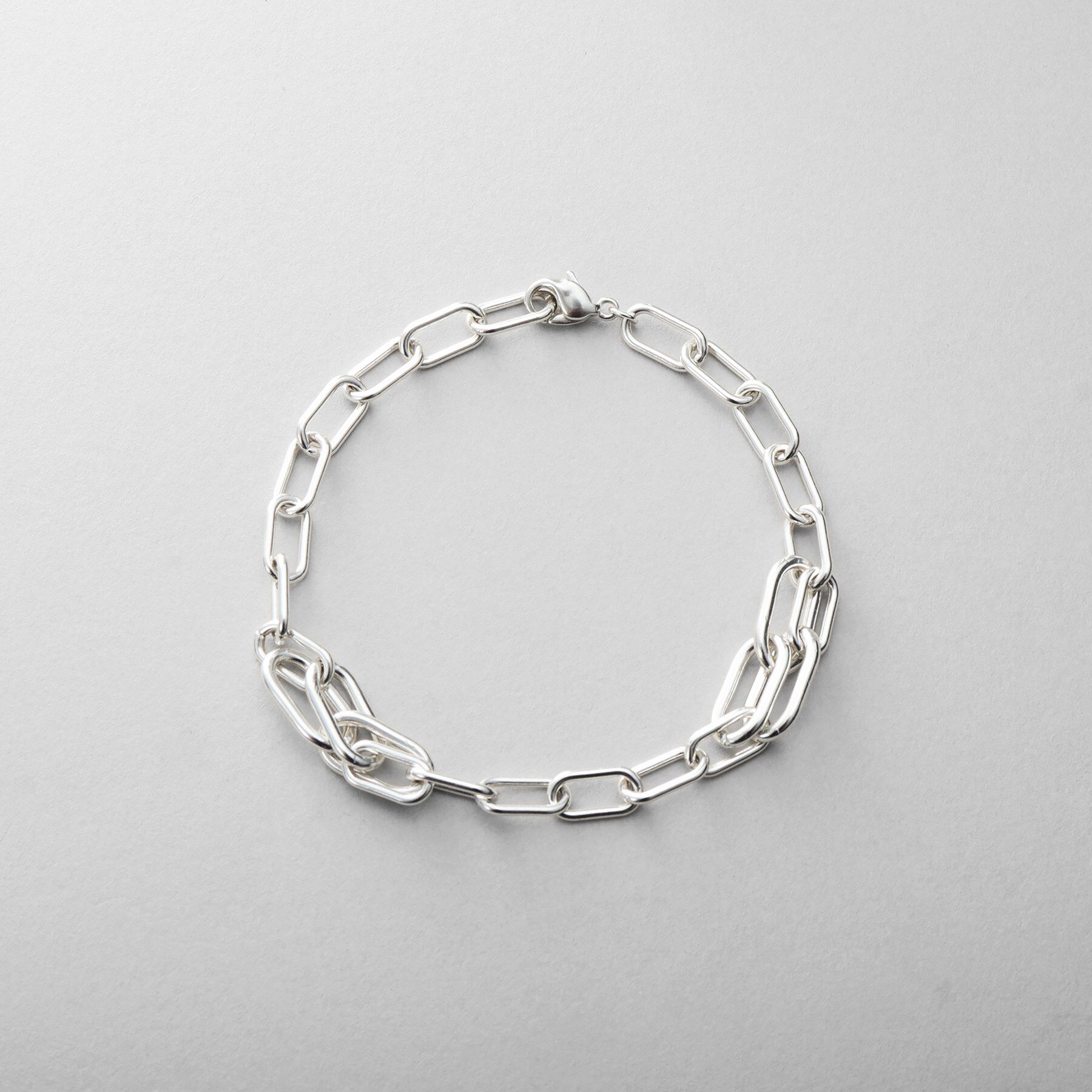 COCOSHNIK ONKITSCH「シルバー デザインチェーン ケーブルタングルブレスレット」|ブレスレット・バングル|