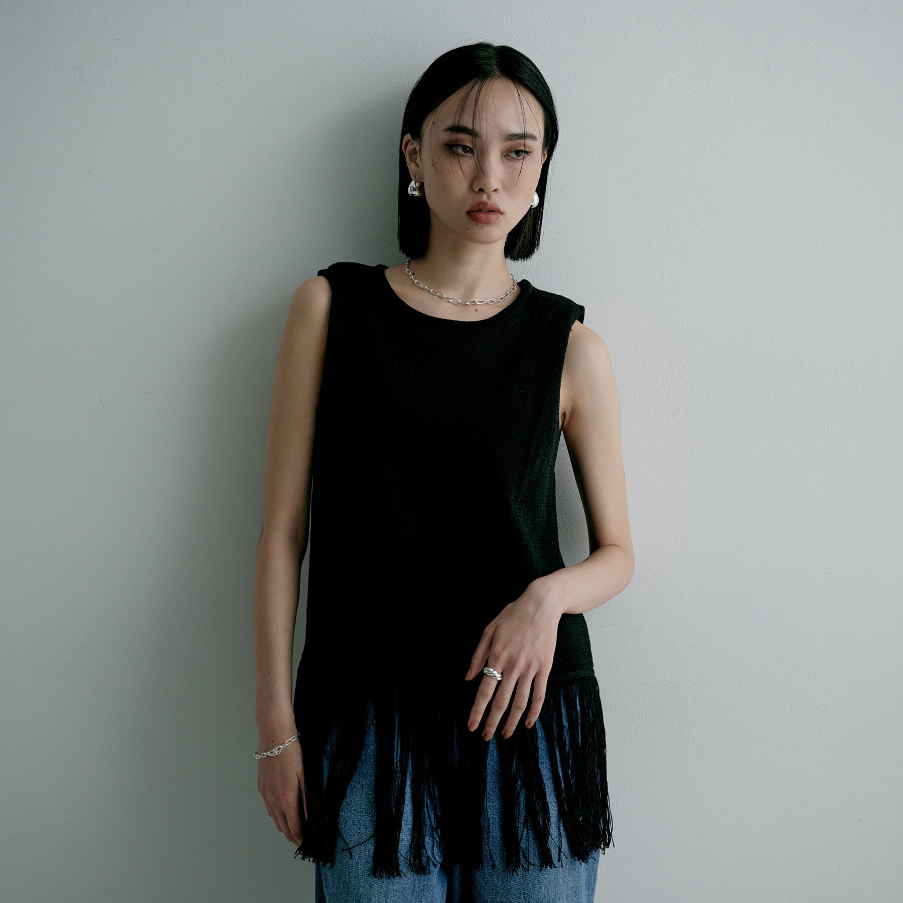 COCOSHNIK ONKITSCH「シルバー デザインチェーン ケーブルタングルブレスレット」|ブレスレット・バングル|