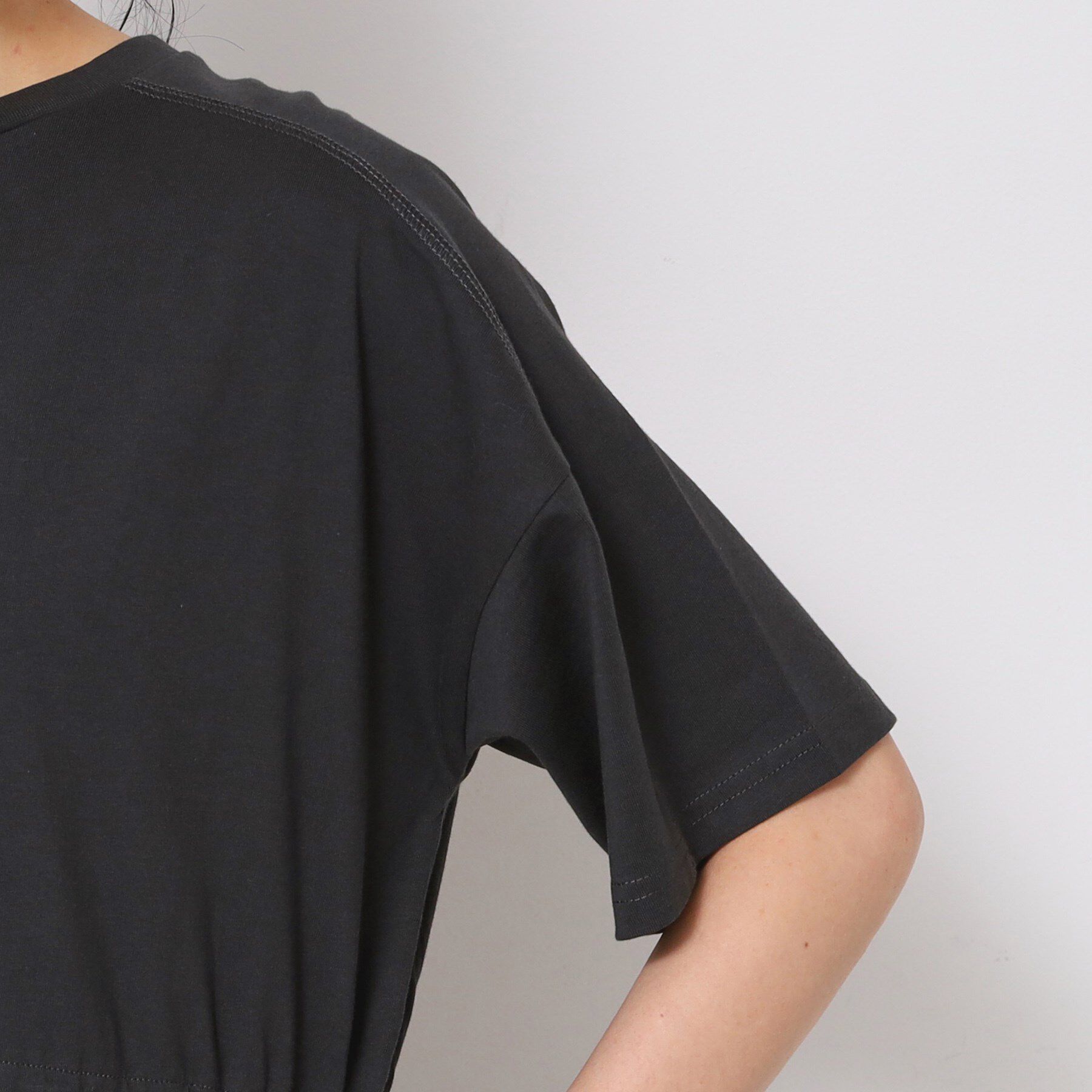 Dessin「【洗える】ドロスト付きジャージワンピース」|ワンピース|