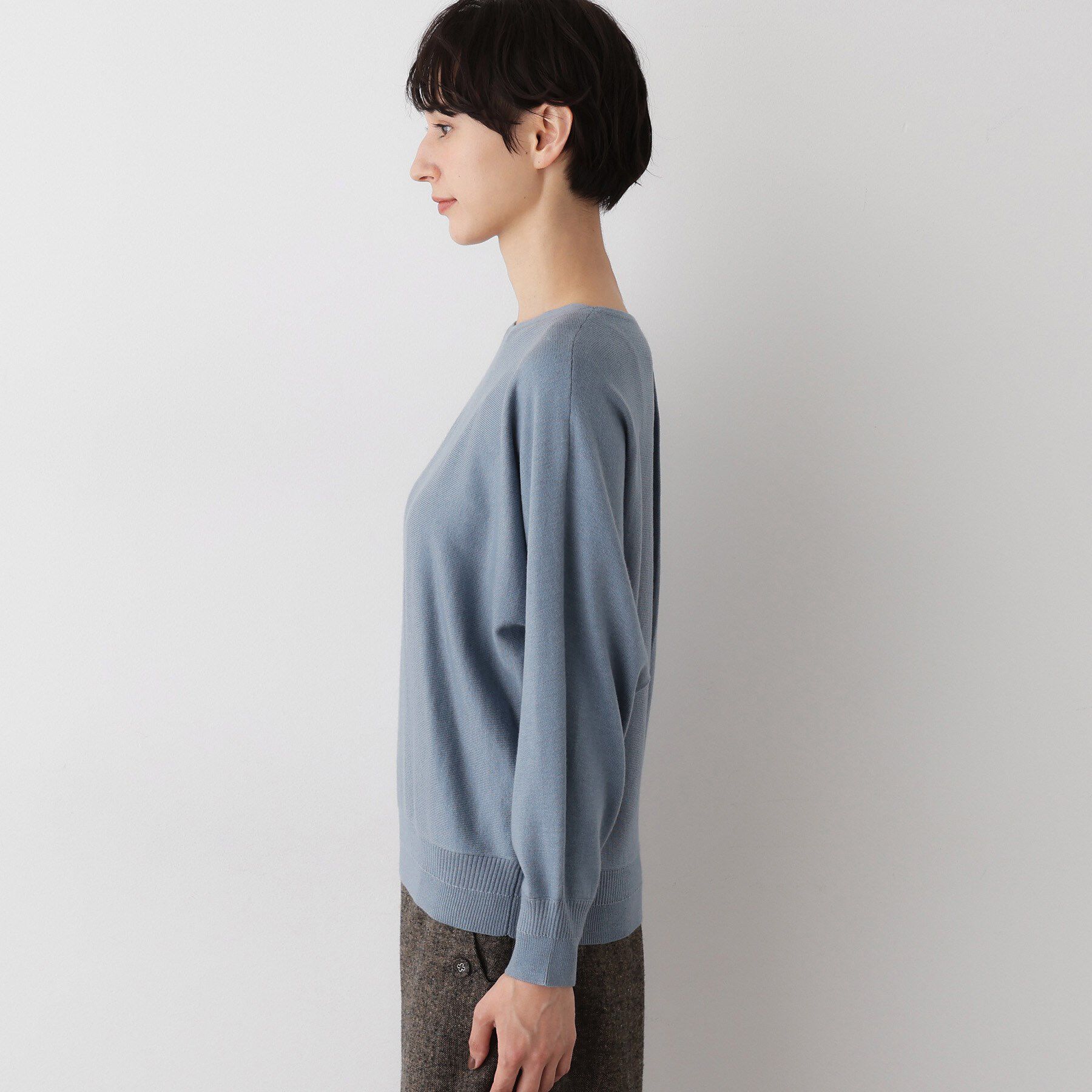 Dessin「【洗える】ウールブレンド後ろボタンニット」|ニット・セーター|
