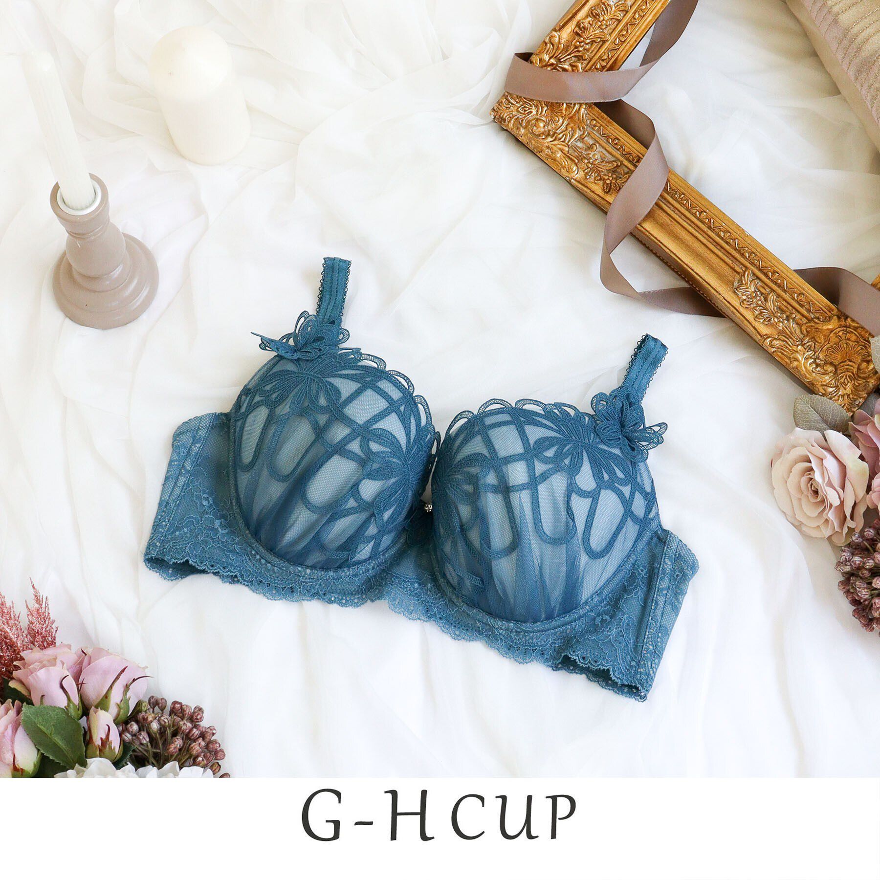 Risa Magli「レネイ ブラジャー（G-H）＜D Make Type＞」|インナー|ブルー(092)