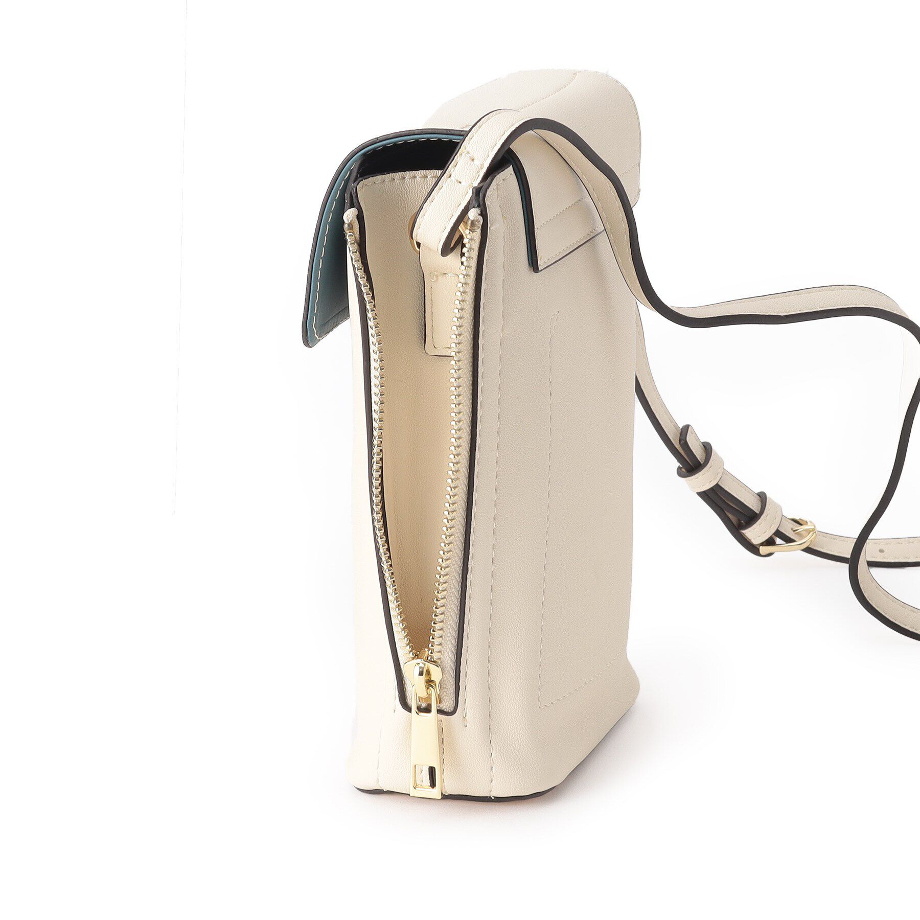 Ober Tashe「サイドファスナーかぶせスマホショルダー」|ショルダー・メッセンジャー|