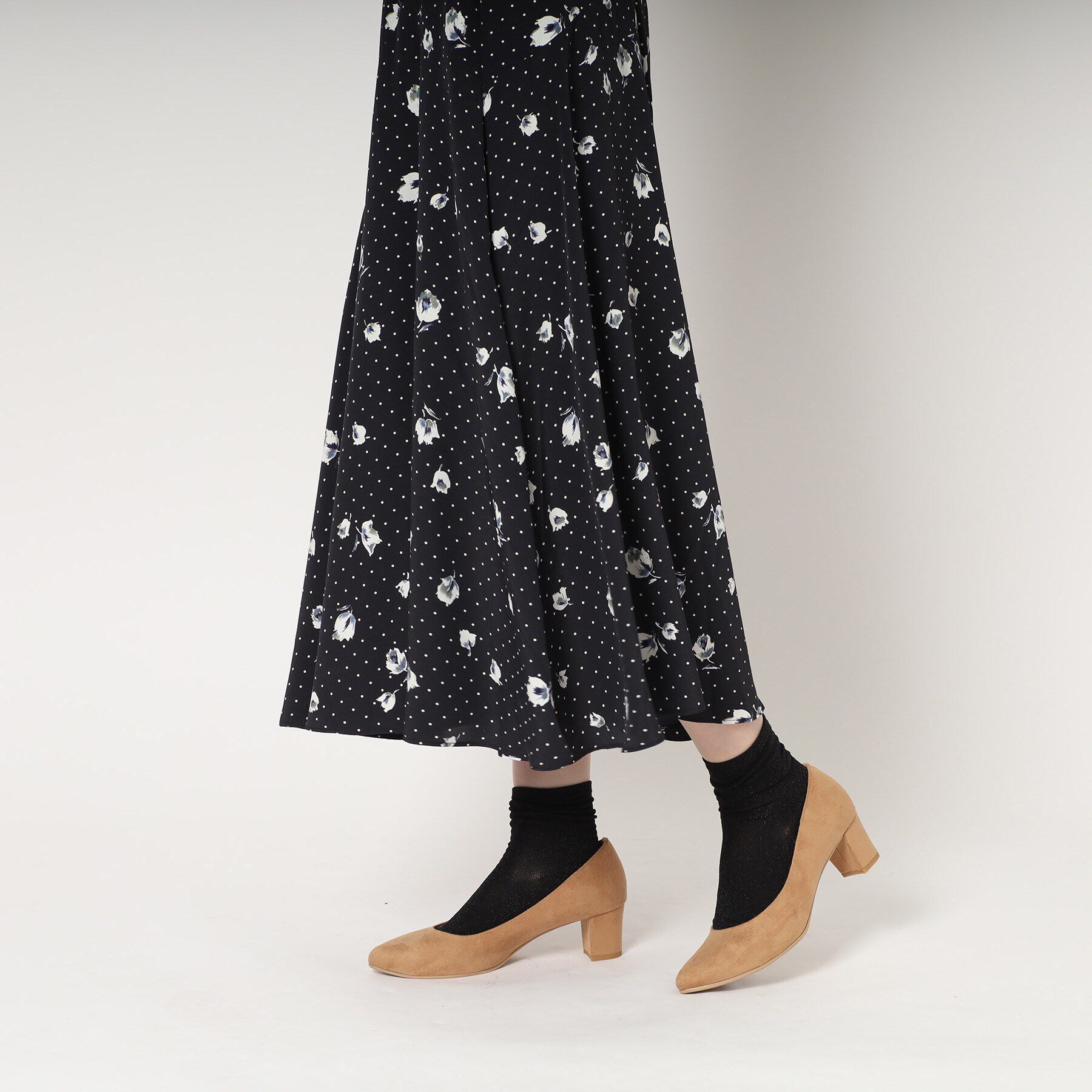 ESPERANZA「ブロックヒールアーモンドトゥパンプス」|パンプス|