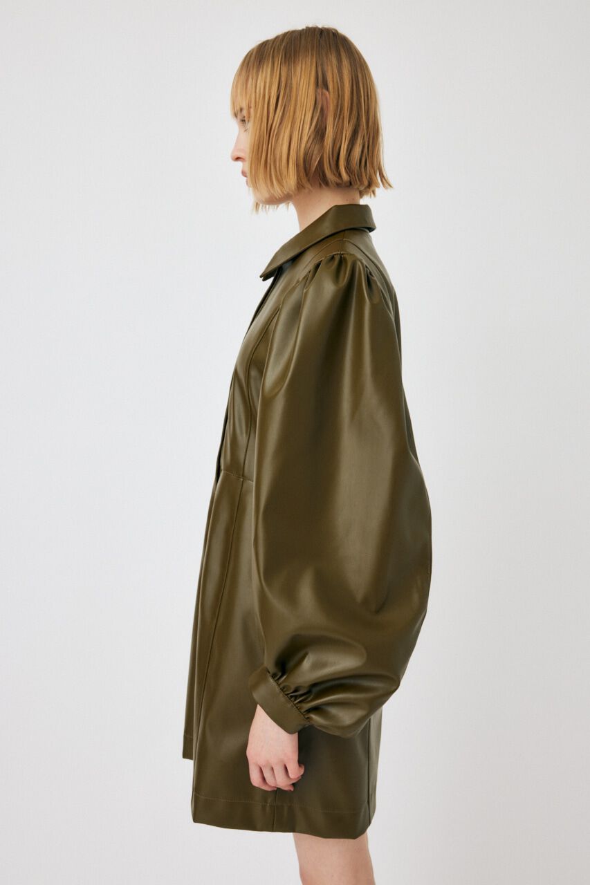 MOUSSY「F／LEATHER MINI ワンピース」|ワンピース|