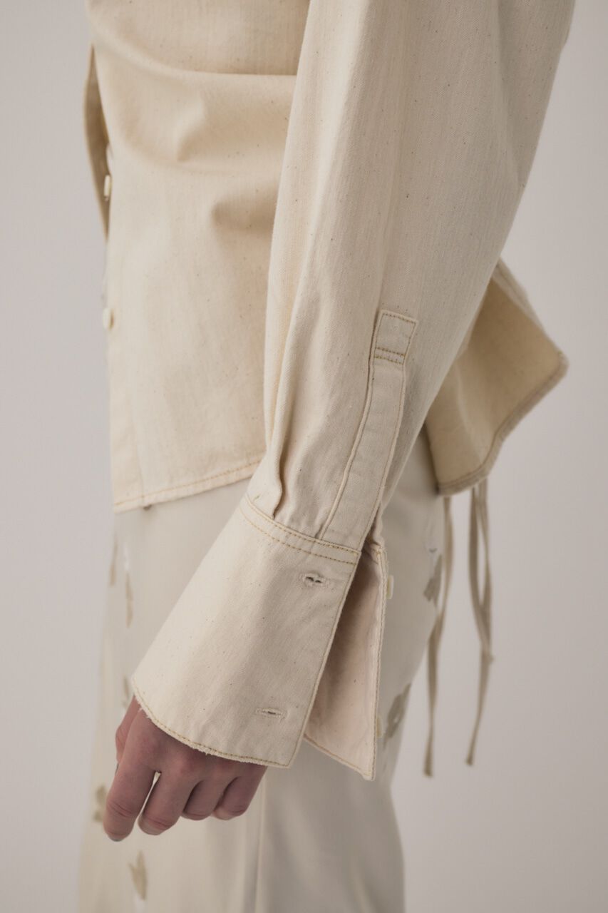 MOUSSY「オーガニックコットンデニムスタンドカラーシャツ」|Tシャツ・カットソー|