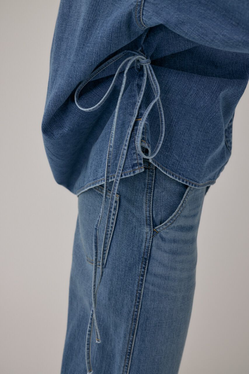 MOUSSY「オーガニックコットンデニムスタンドカラーシャツ」|Tシャツ・カットソー|