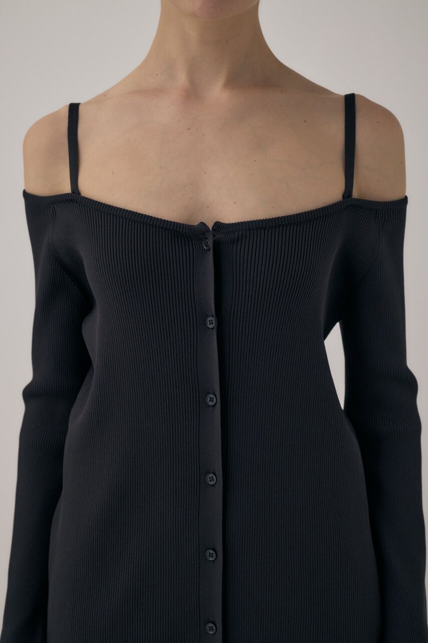 MOUSSY「ﾘｻｲｸﾙﾎﾟﾘｴｽﾃﾙ使用 経年劣化の少ないﾘﾌﾞﾆｯﾄ ｵﾌｼｮ  」|ワンピース|