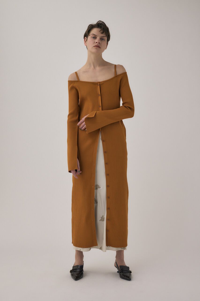 MOUSSY「ﾘｻｲｸﾙﾎﾟﾘｴｽﾃﾙ使用 経年劣化の少ないﾘﾌﾞﾆｯﾄ ｵﾌｼｮ  」|ワンピース|