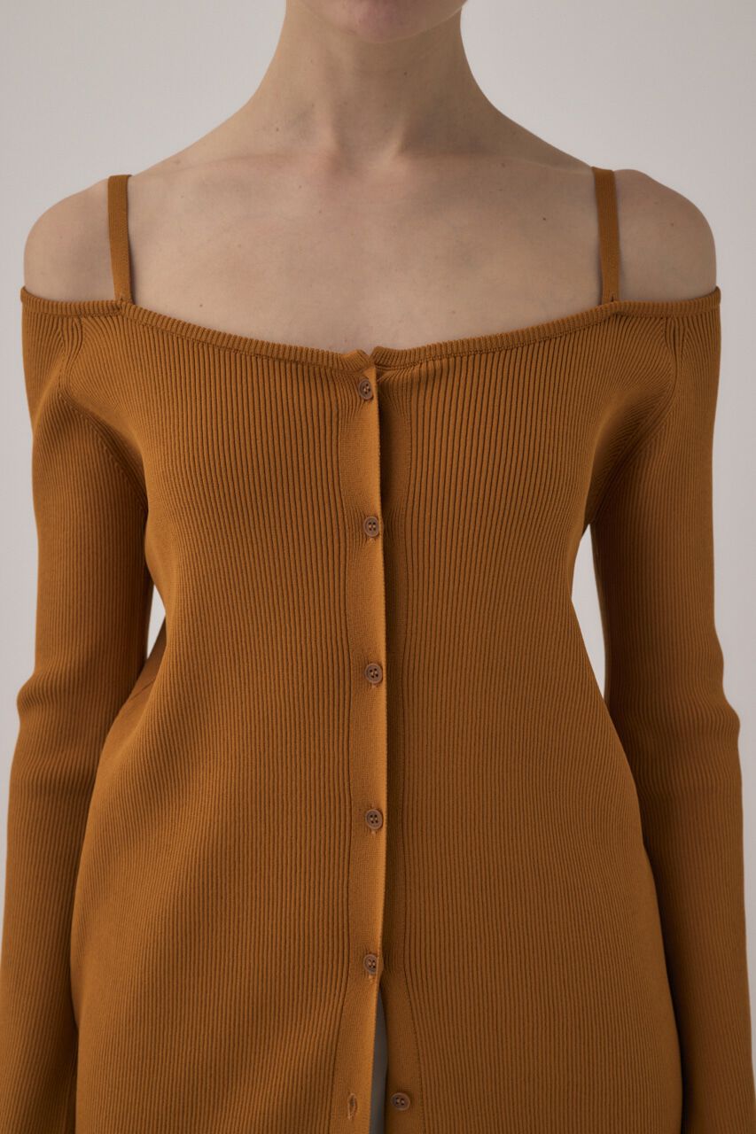 MOUSSY「ﾘｻｲｸﾙﾎﾟﾘｴｽﾃﾙ使用 経年劣化の少ないﾘﾌﾞﾆｯﾄ ｵﾌｼｮ  」|ワンピース|