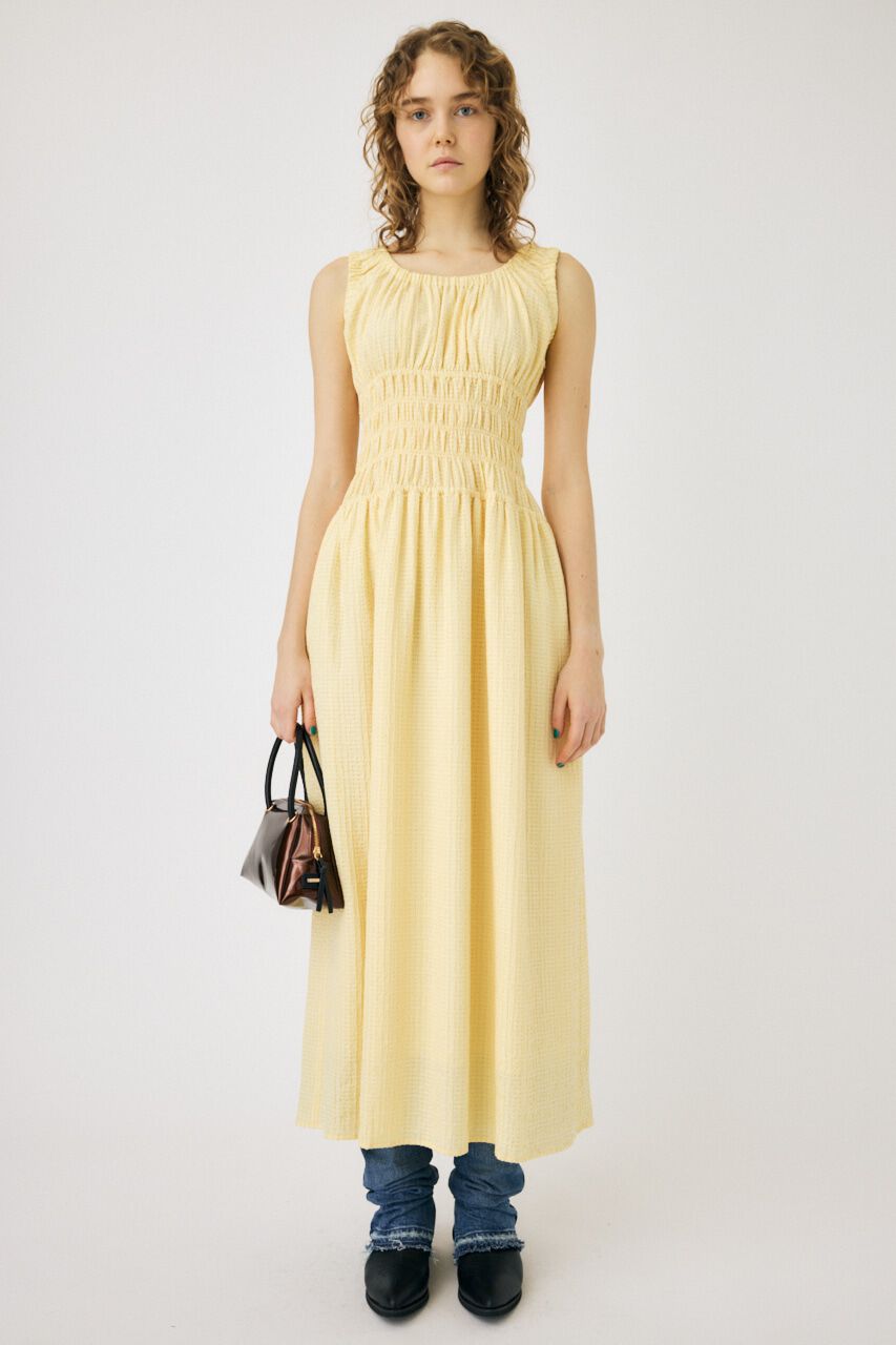 MOUSSY「SUCKER CHECK GATHER ドレス」|ワンピース|