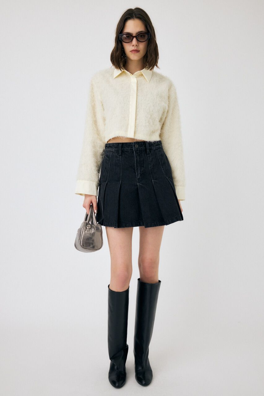 MOUSSY「FRINGE CROPPED シャツ」|シャツ・ブラウス|