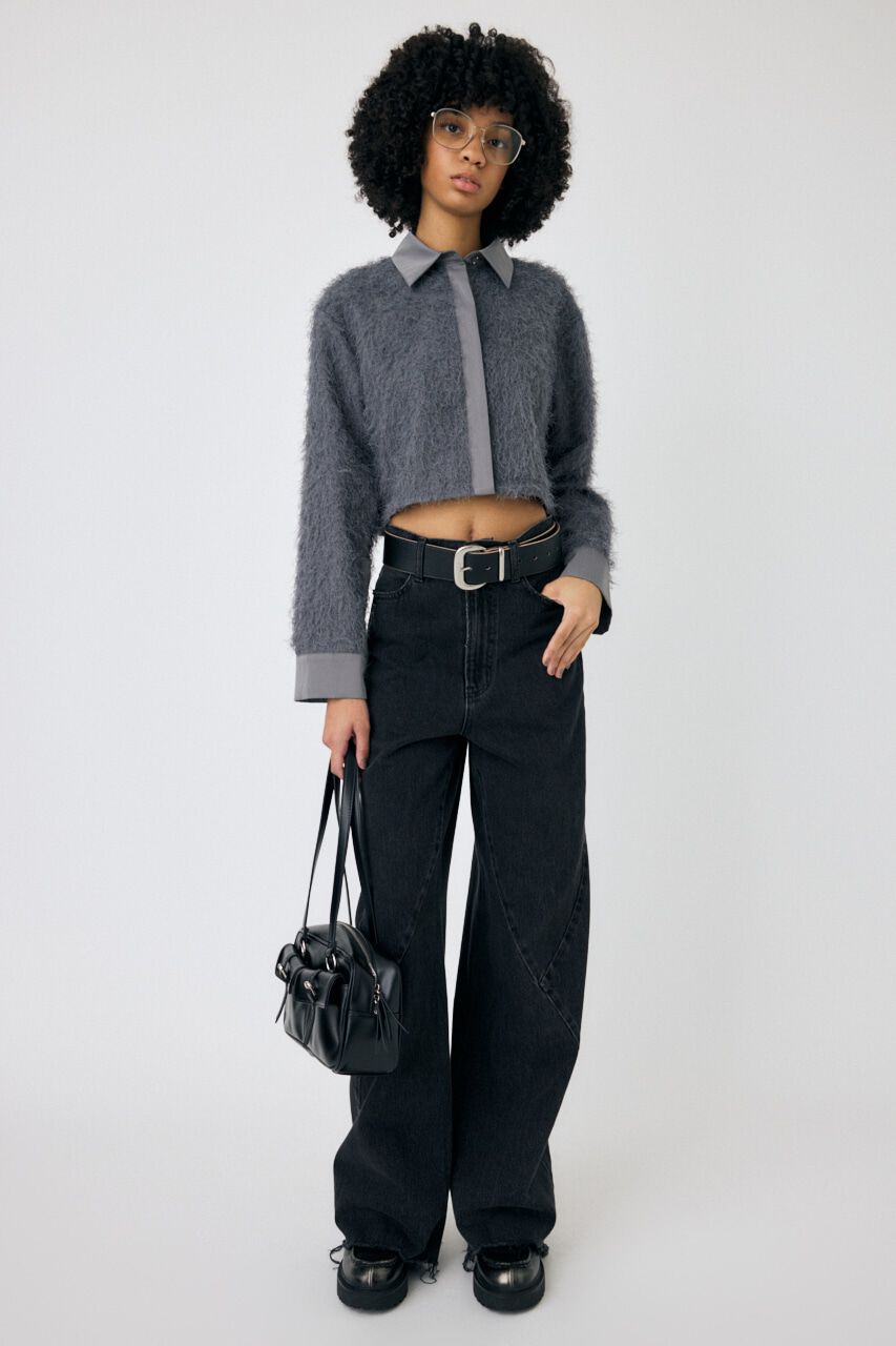 MOUSSY「FRINGE CROPPED シャツ」|シャツ・ブラウス|