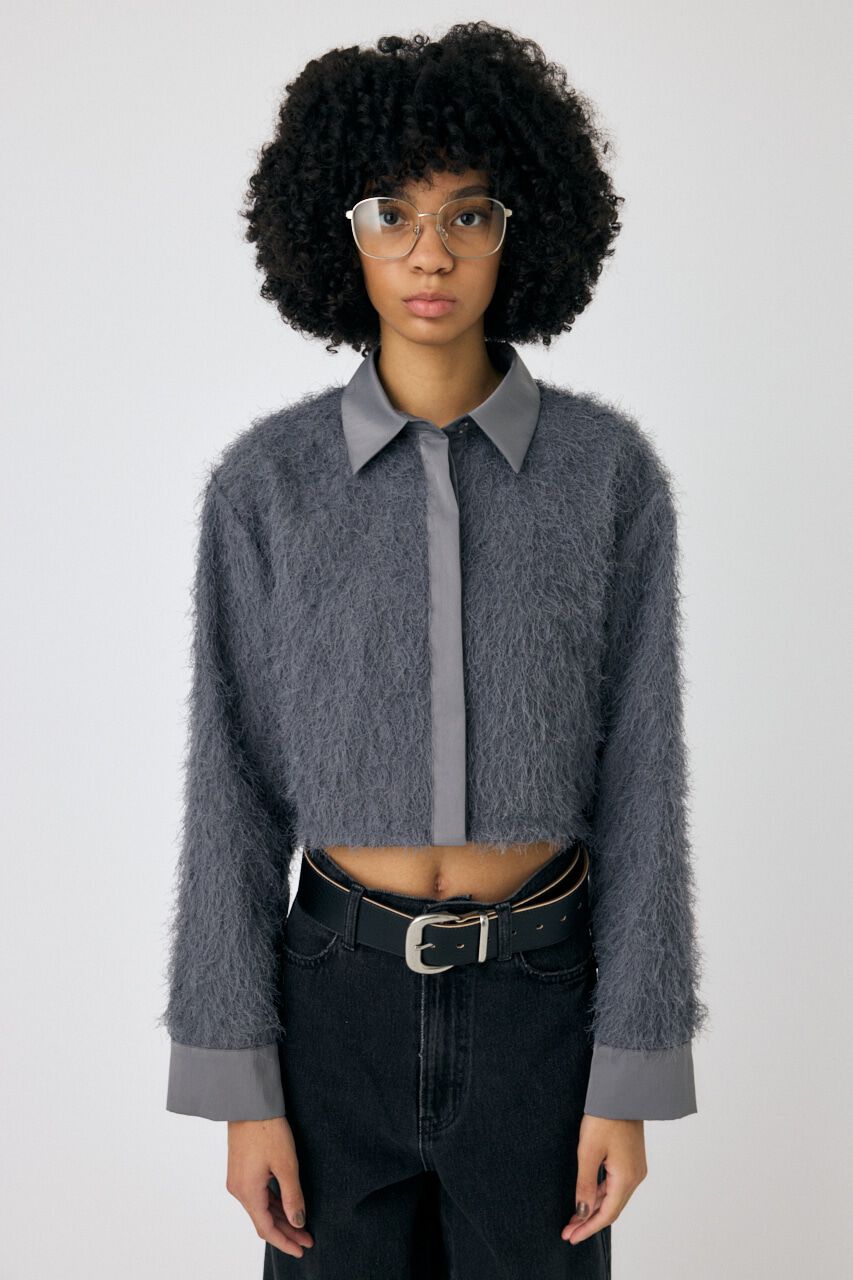 MOUSSY「FRINGE CROPPED シャツ」|シャツ・ブラウス|